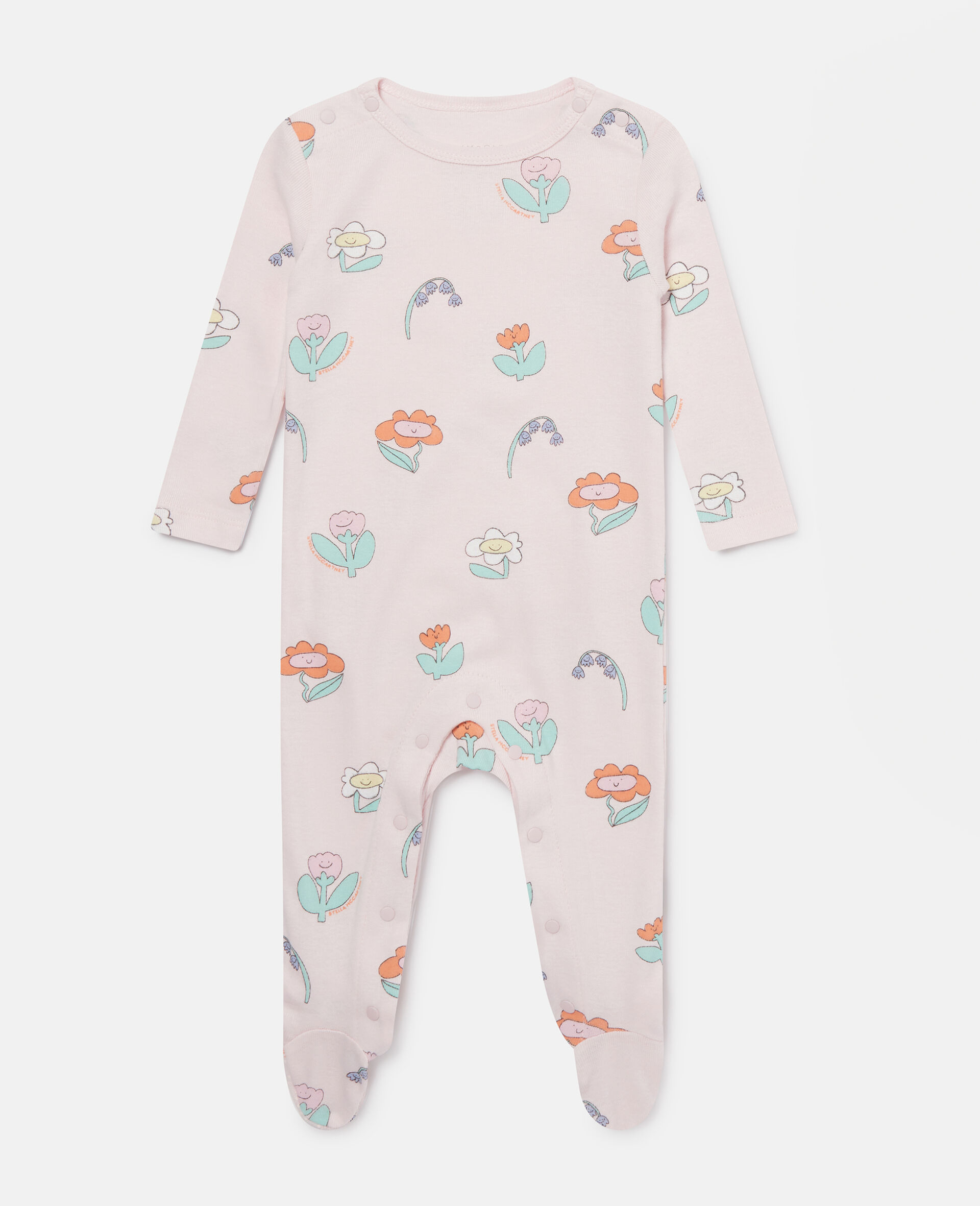 Floral Print Romper Set-Pink-large image number 1