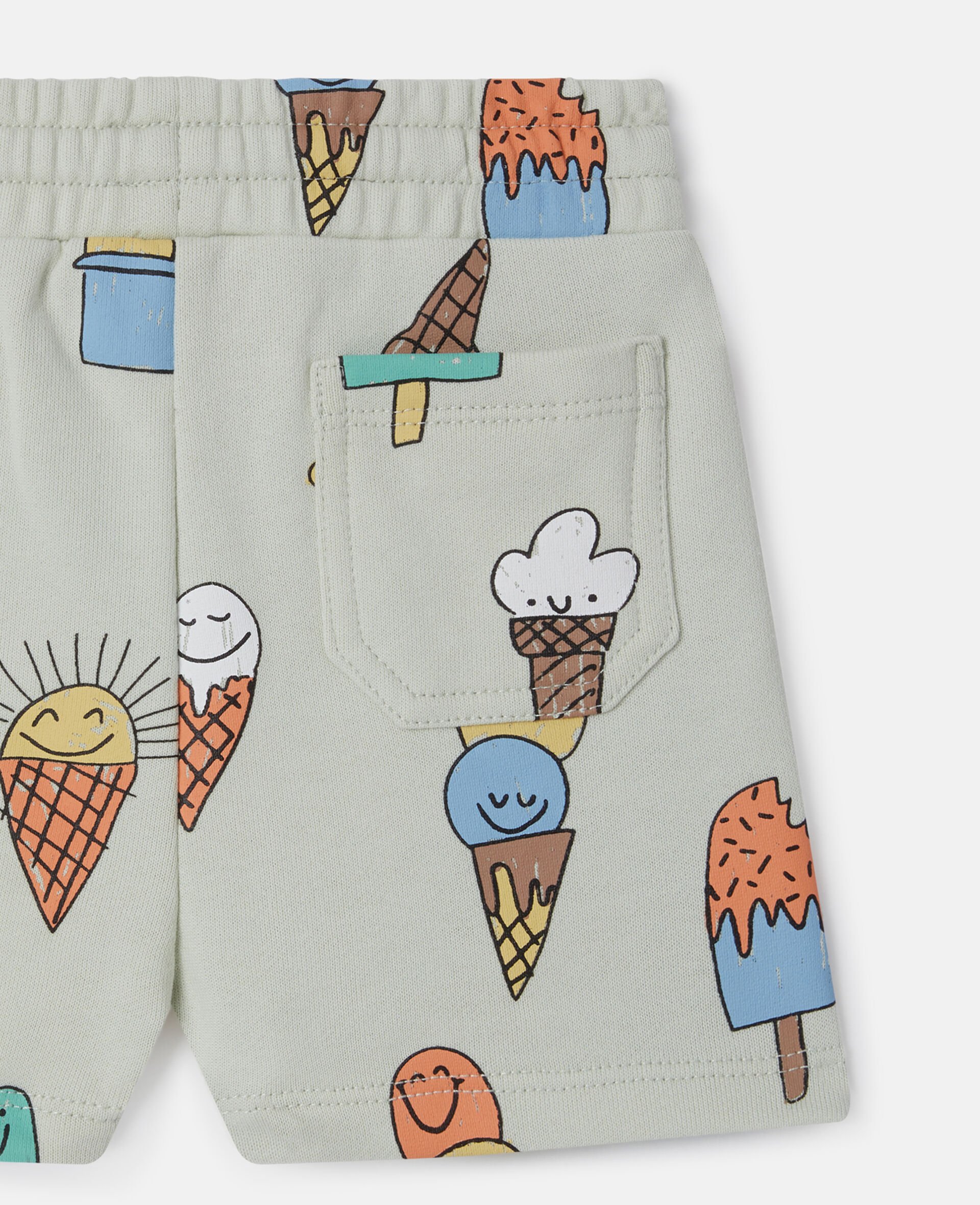 Ice Cream Print Shorts-Grey-large Ice Cream Print Shorts-Grey-large image number 3