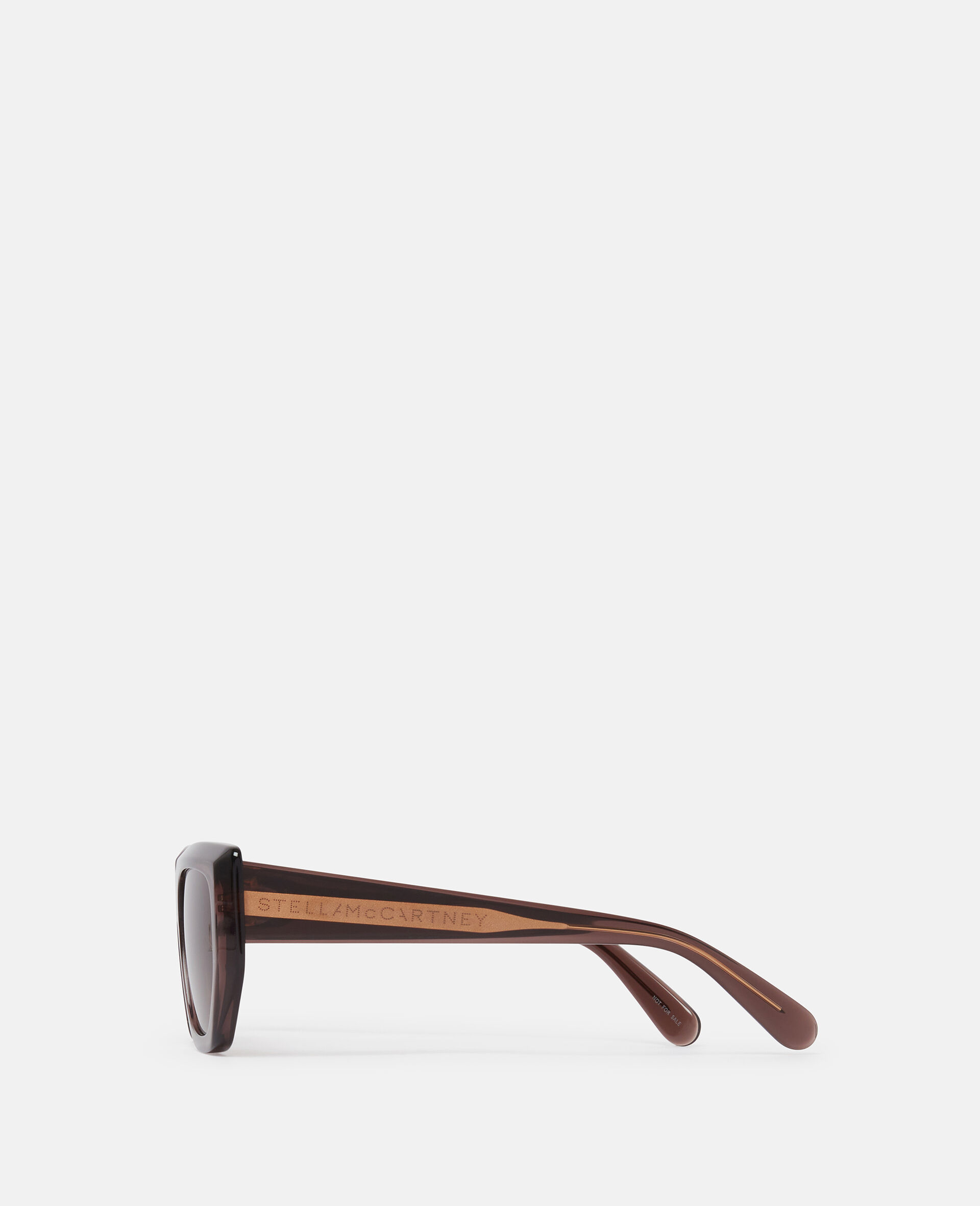 Logo Cat‐Eye Sunglasses-Brown-medium