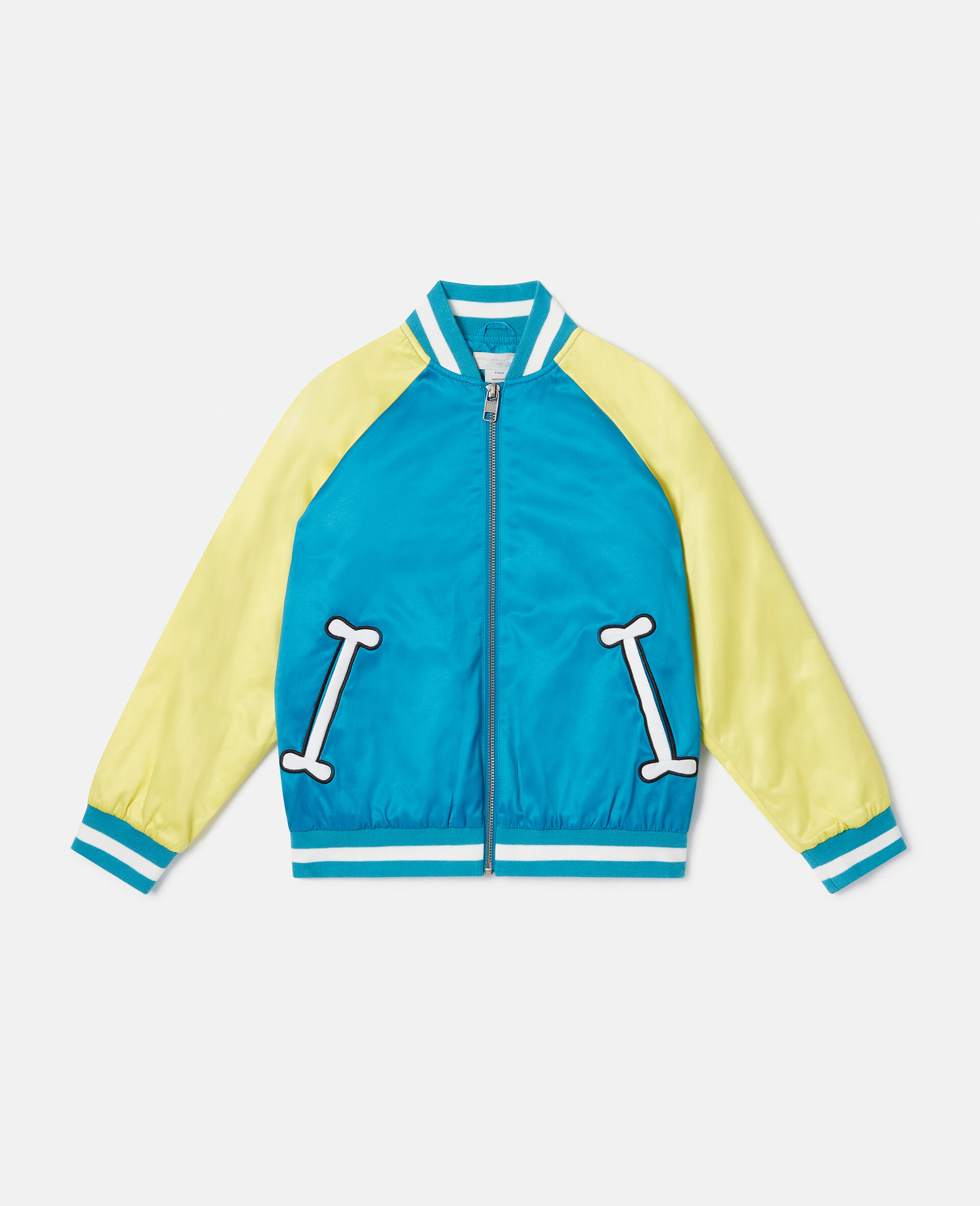 Funfair Embroidery Bomber Jacket-Yellow-large image number 0