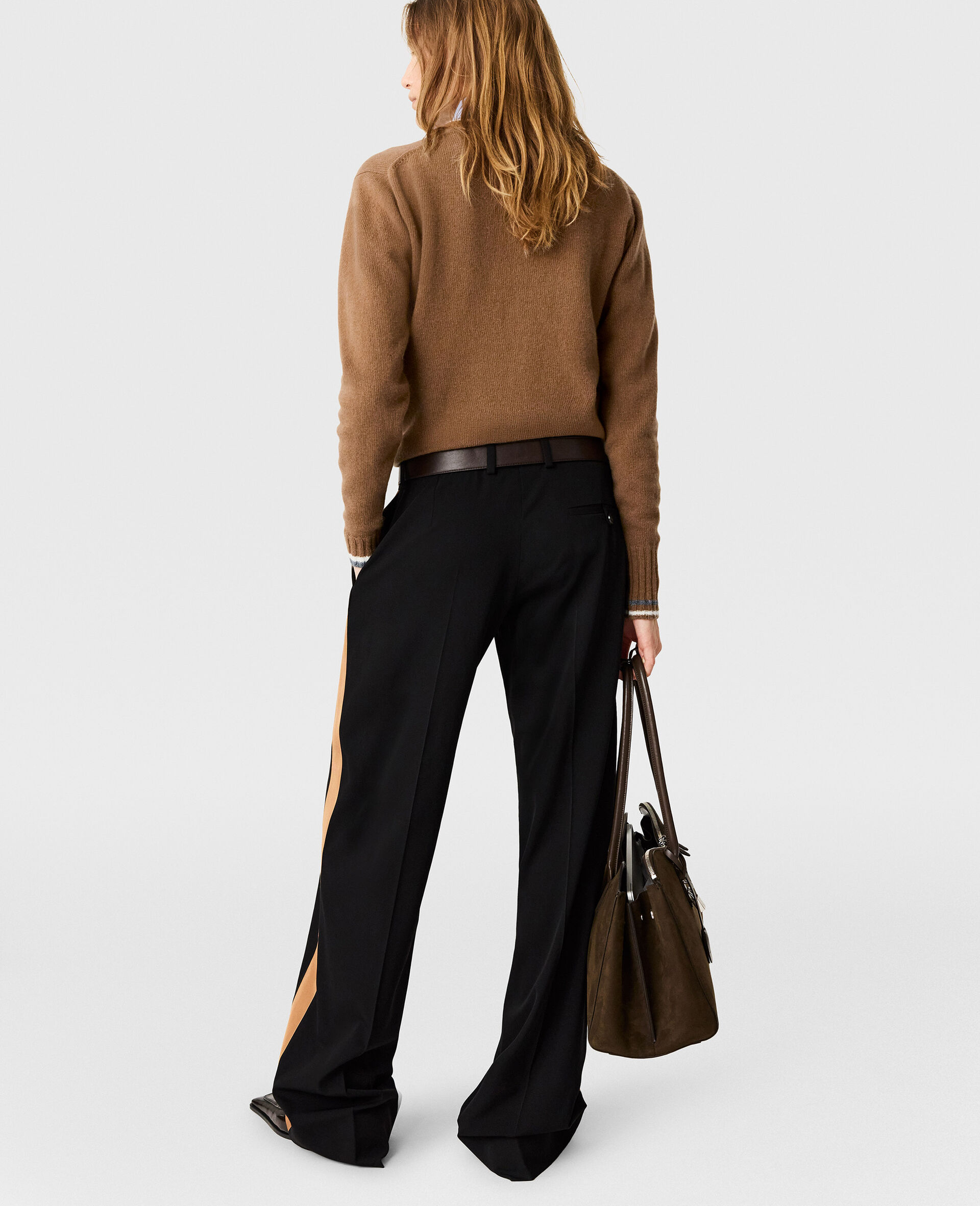 Hybrides Strickhemd und Pullover-Brown-large image number 3