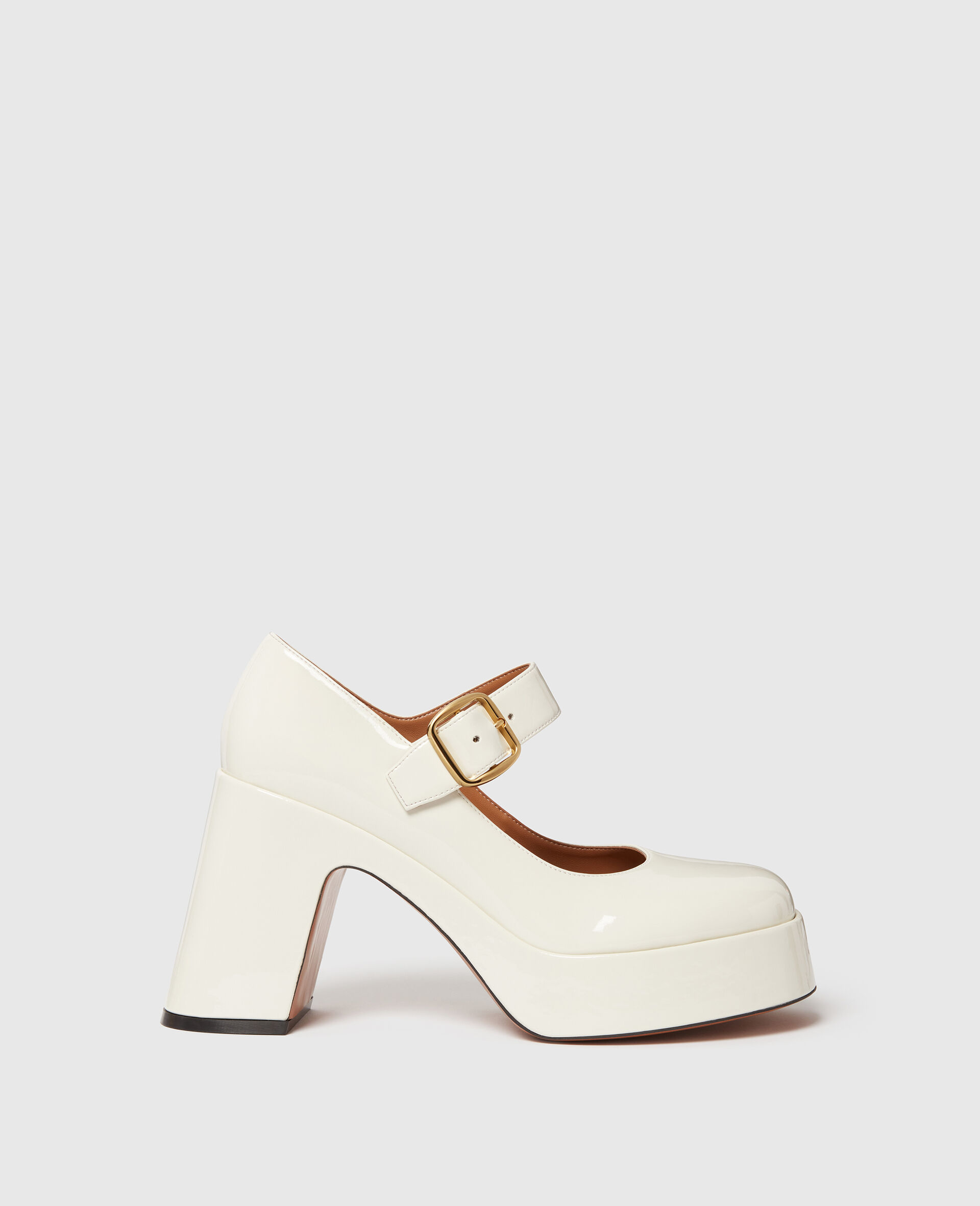 Patent Heeled Mary Janes-화이트-large image number 0