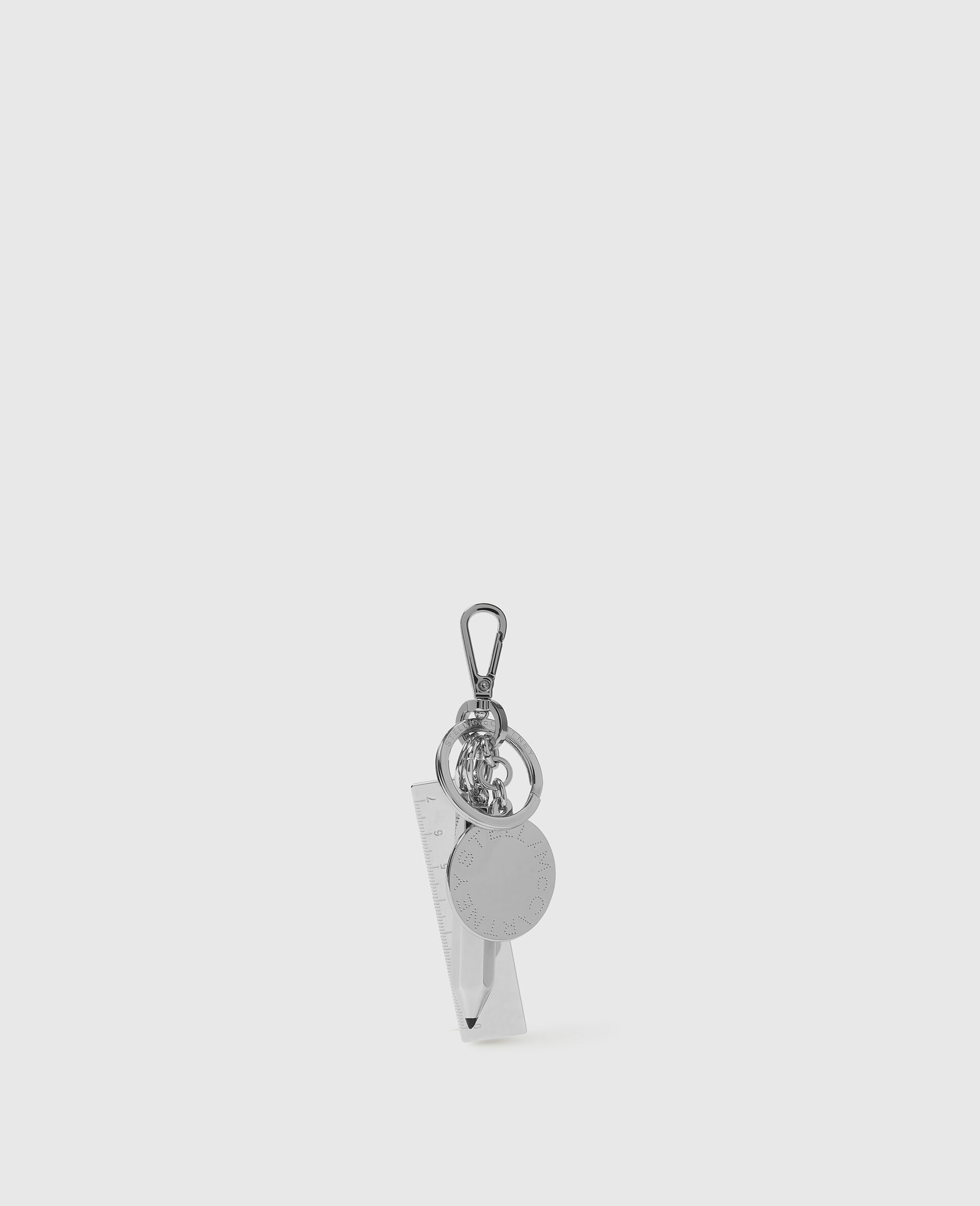 Porte cles avec charm papeterie-Silver-large image number 0