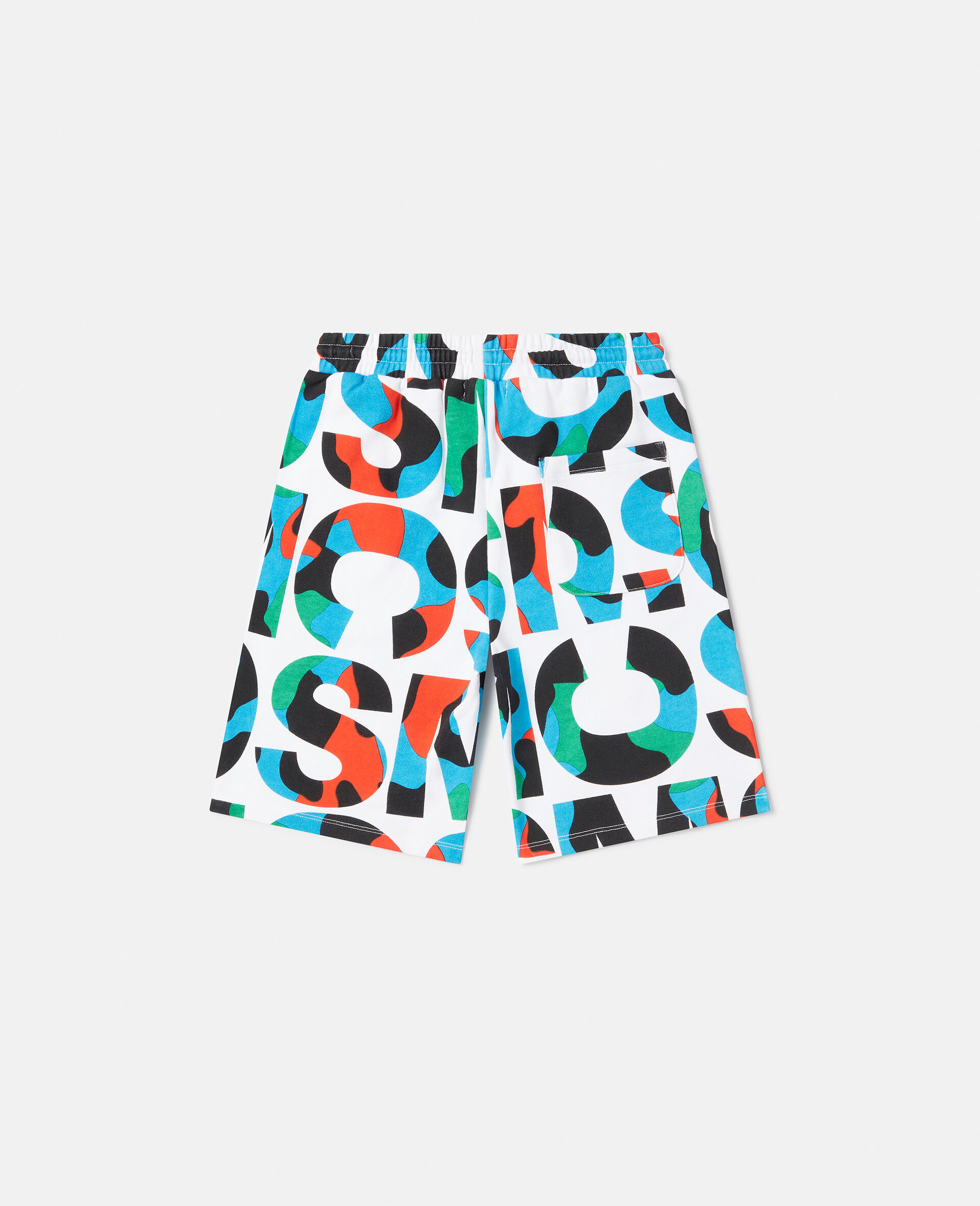 SMC Camo Logo Sweat Shorts-White-large image number 2