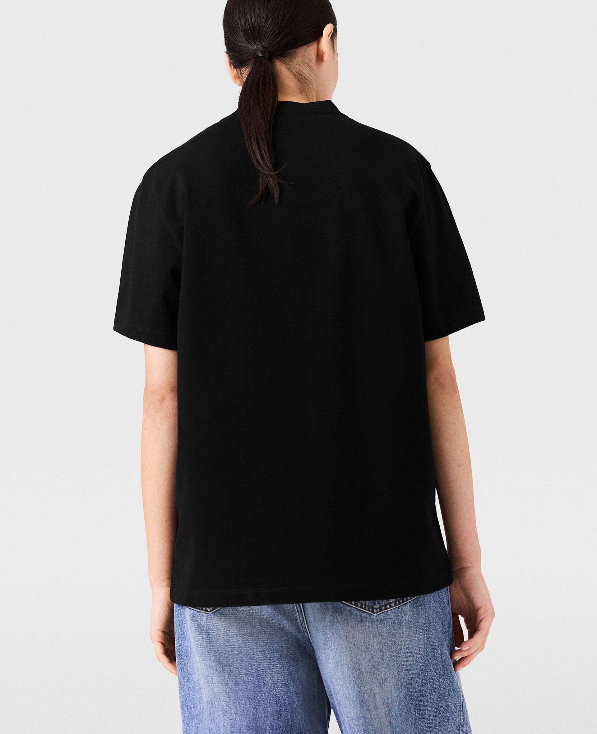 Logo Oversized Cotton T-Shirt-Pink-large Logo Oversized Cotton T-Shirt-Pink-large image number 2