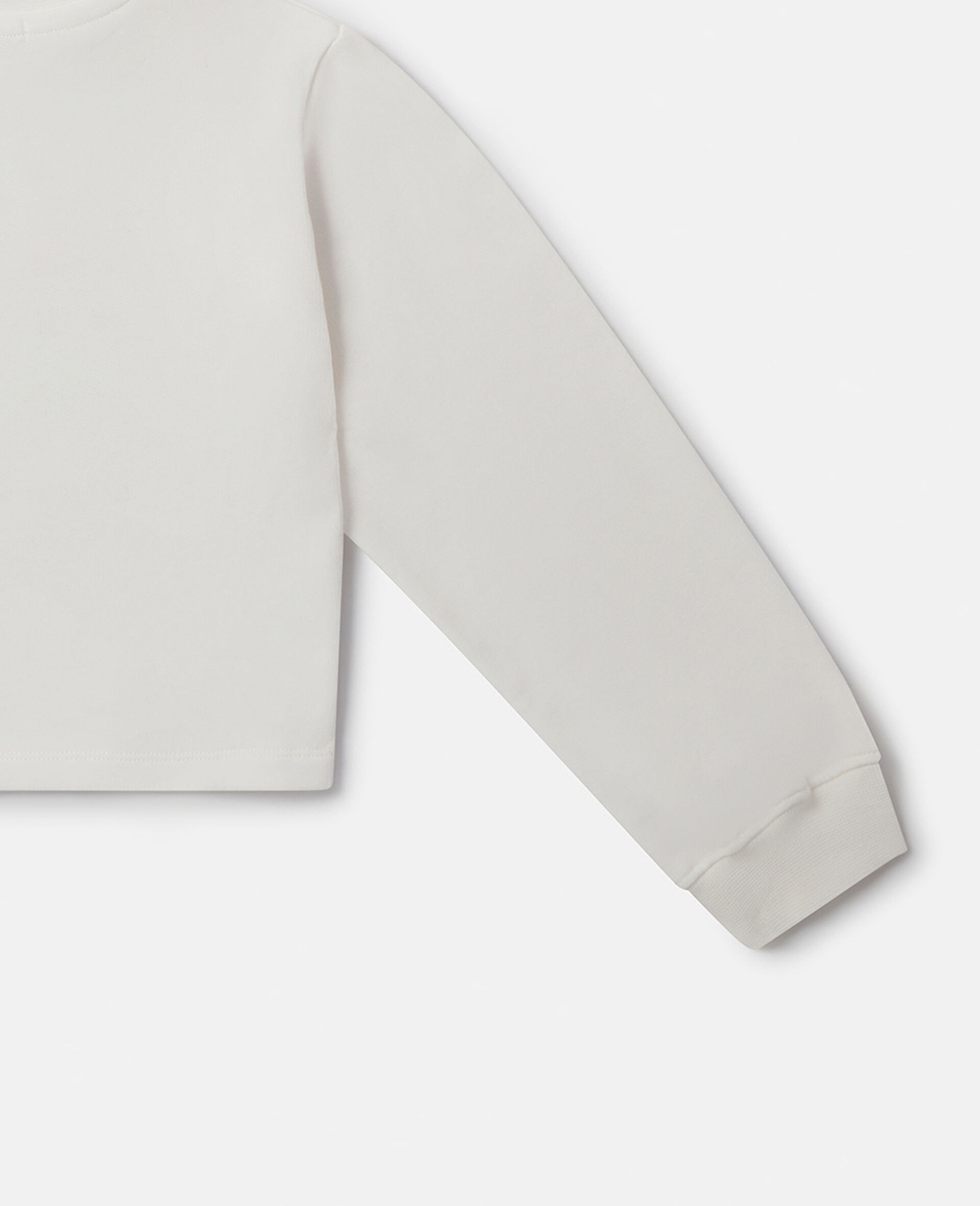 Stella Festival Print Cropped Sweatshirt-White-large image number 3