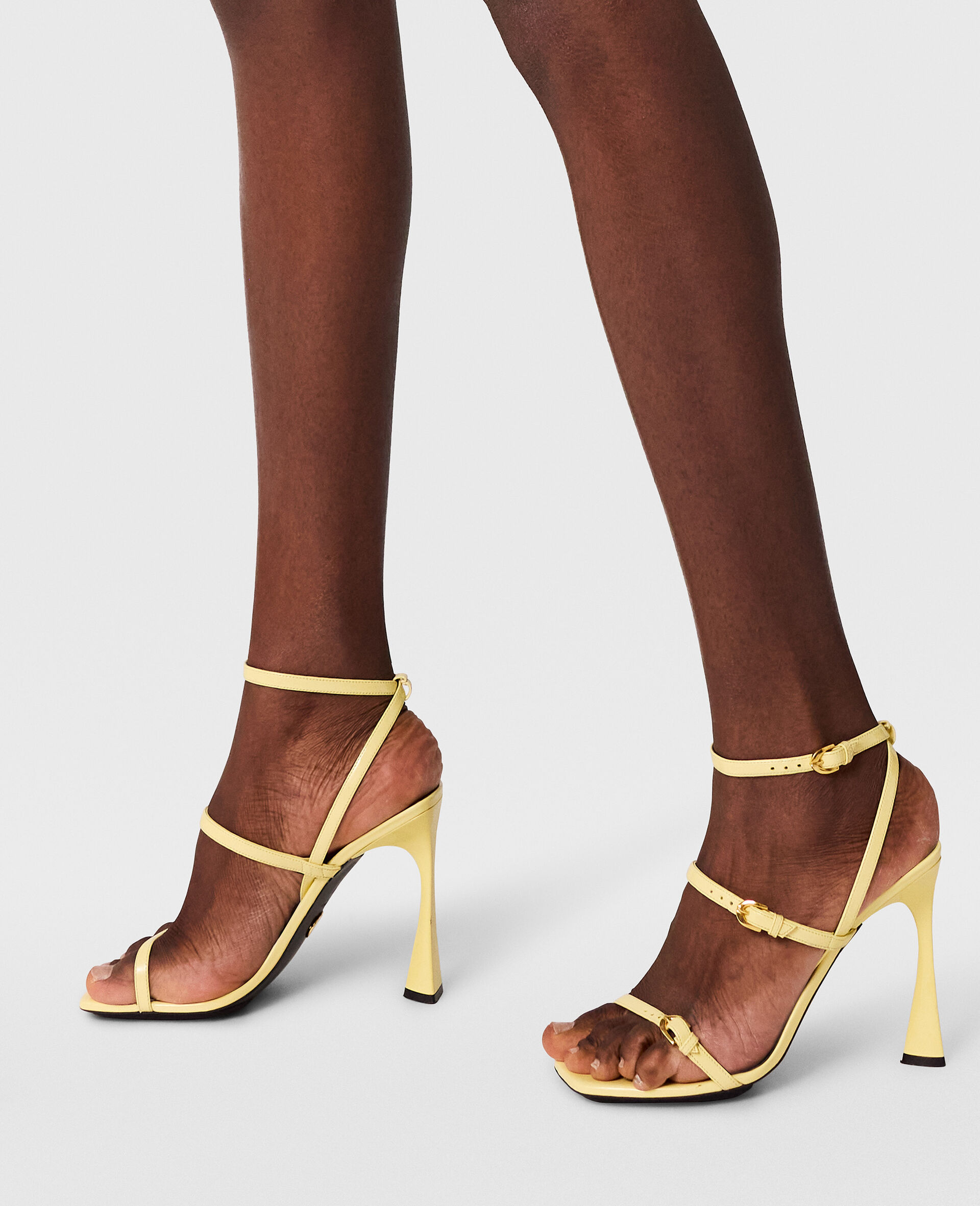 Elsa Patent Heeled Sandals-Yellow-large image number 1