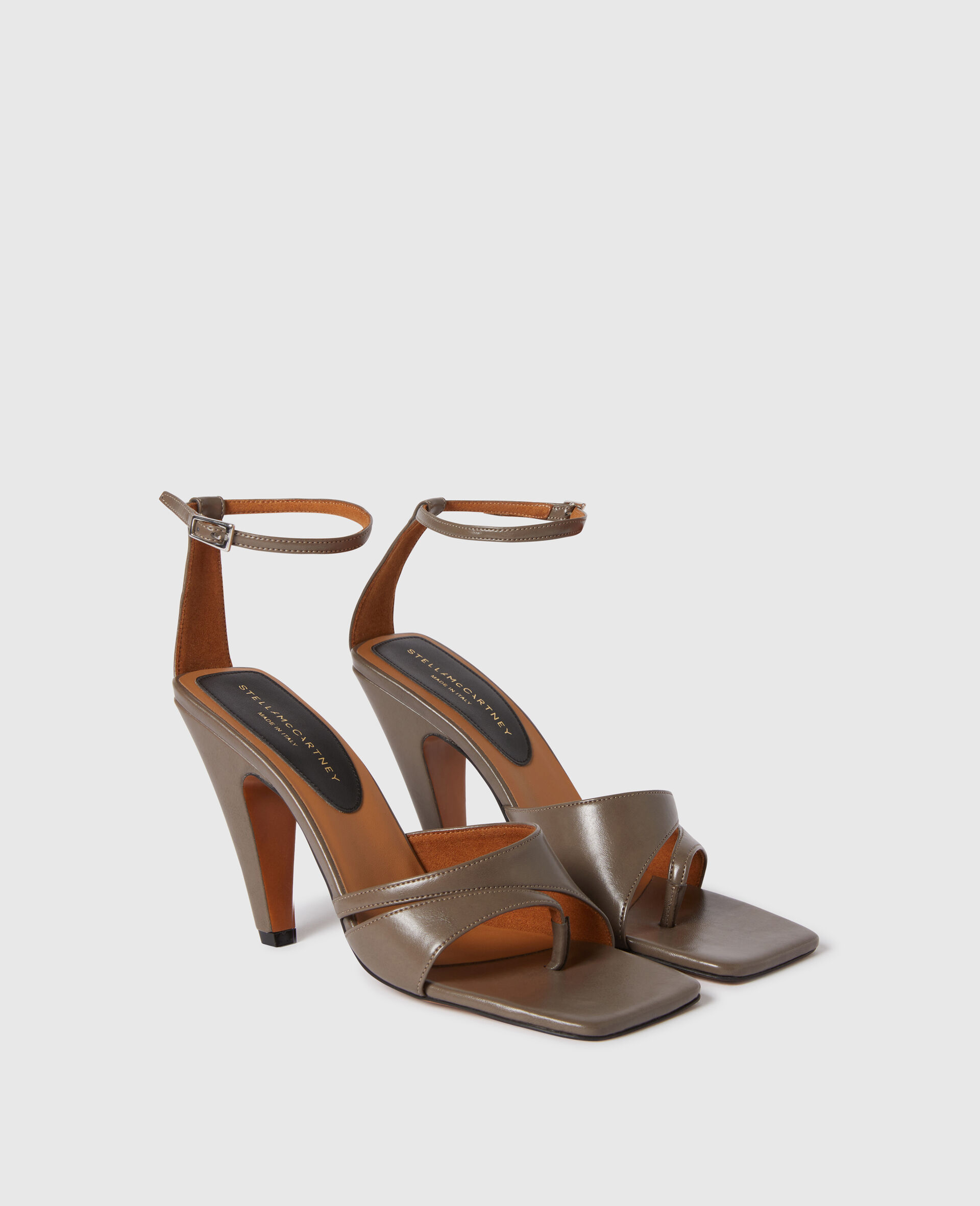Stella Spur Heeled Pump-Brown-large image number 2
