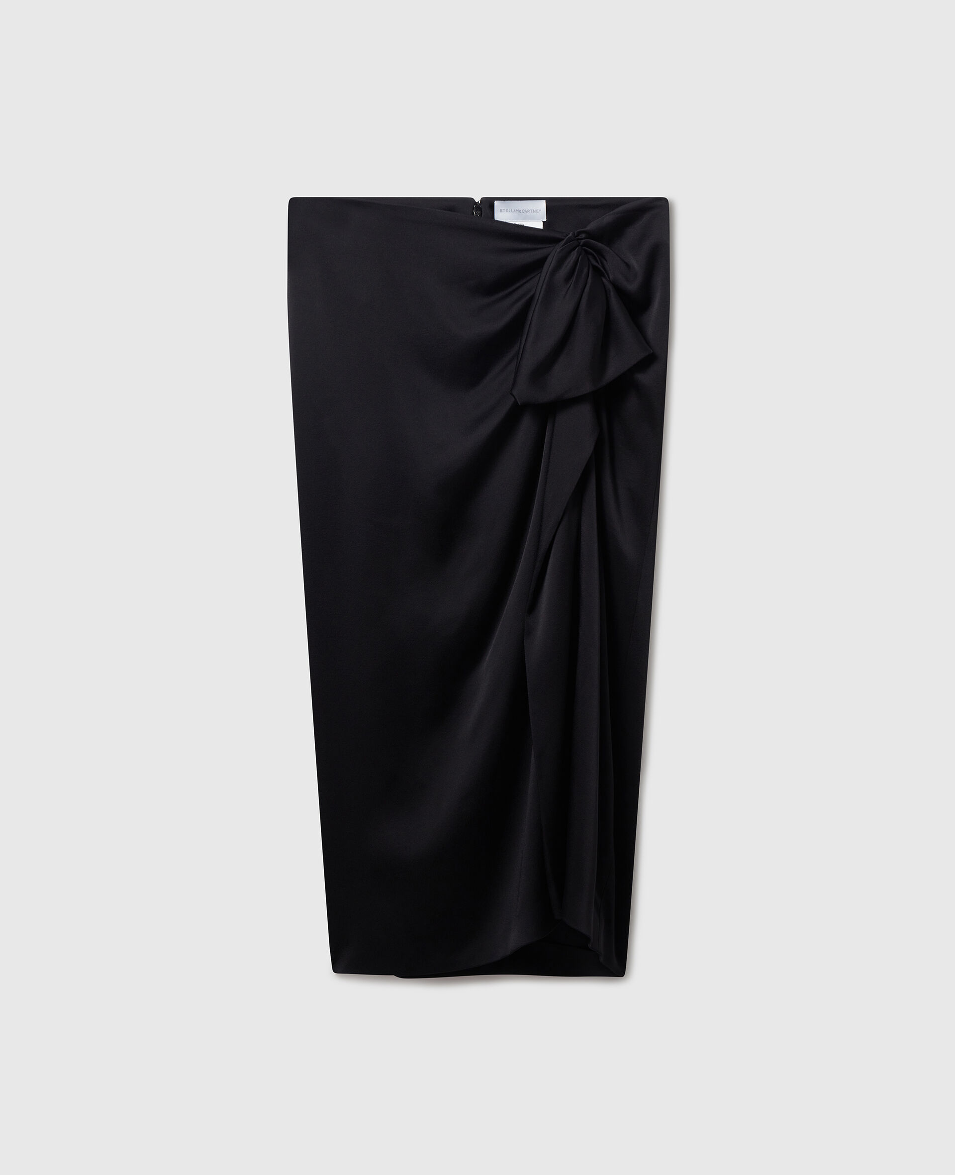 Asymmetrischer Midirock mit Knoten-Schwarz-large image number 0