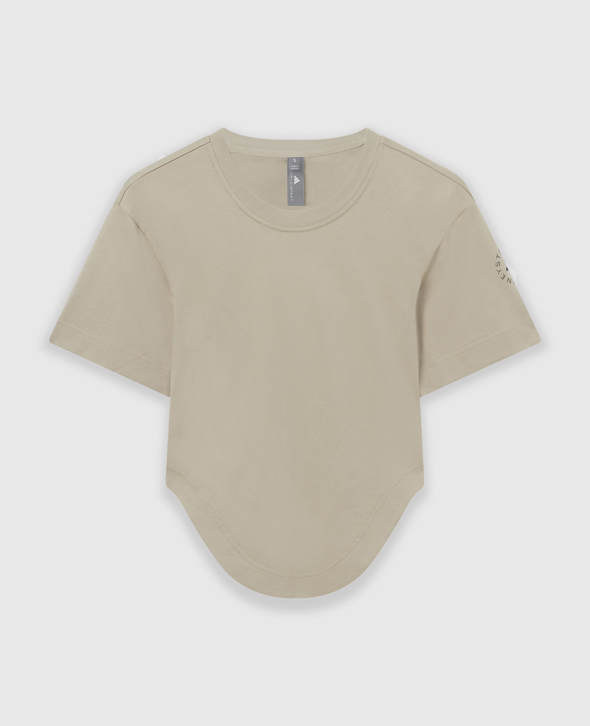 T-Shirt con Orlo Curvo Sportswear TrueLife-Beige-large image number 0