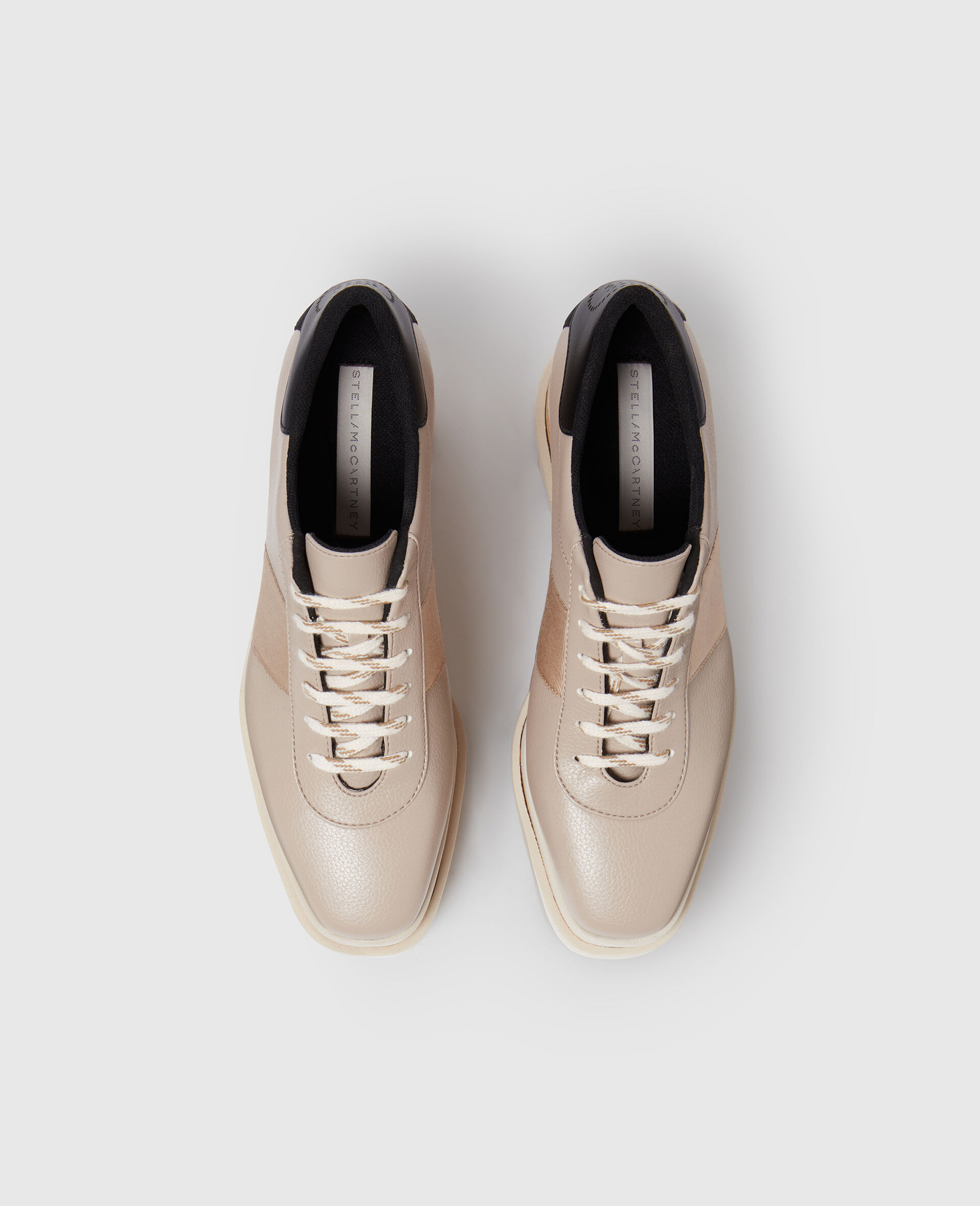 Sneak-Elyse Platform Trainers-Beige-large image number 3