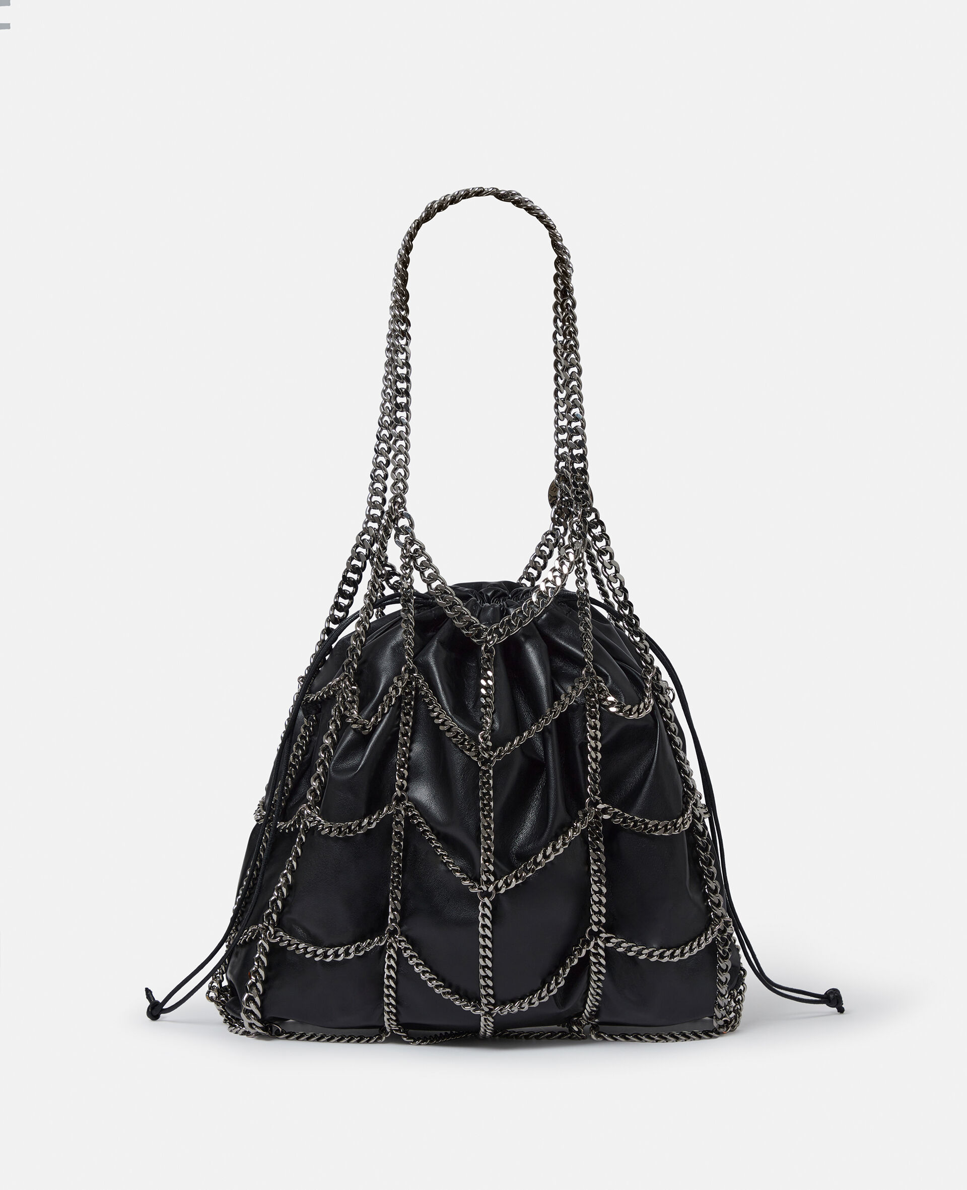 Falabella Chain Cage Tote Bag-Black-large image number 4
