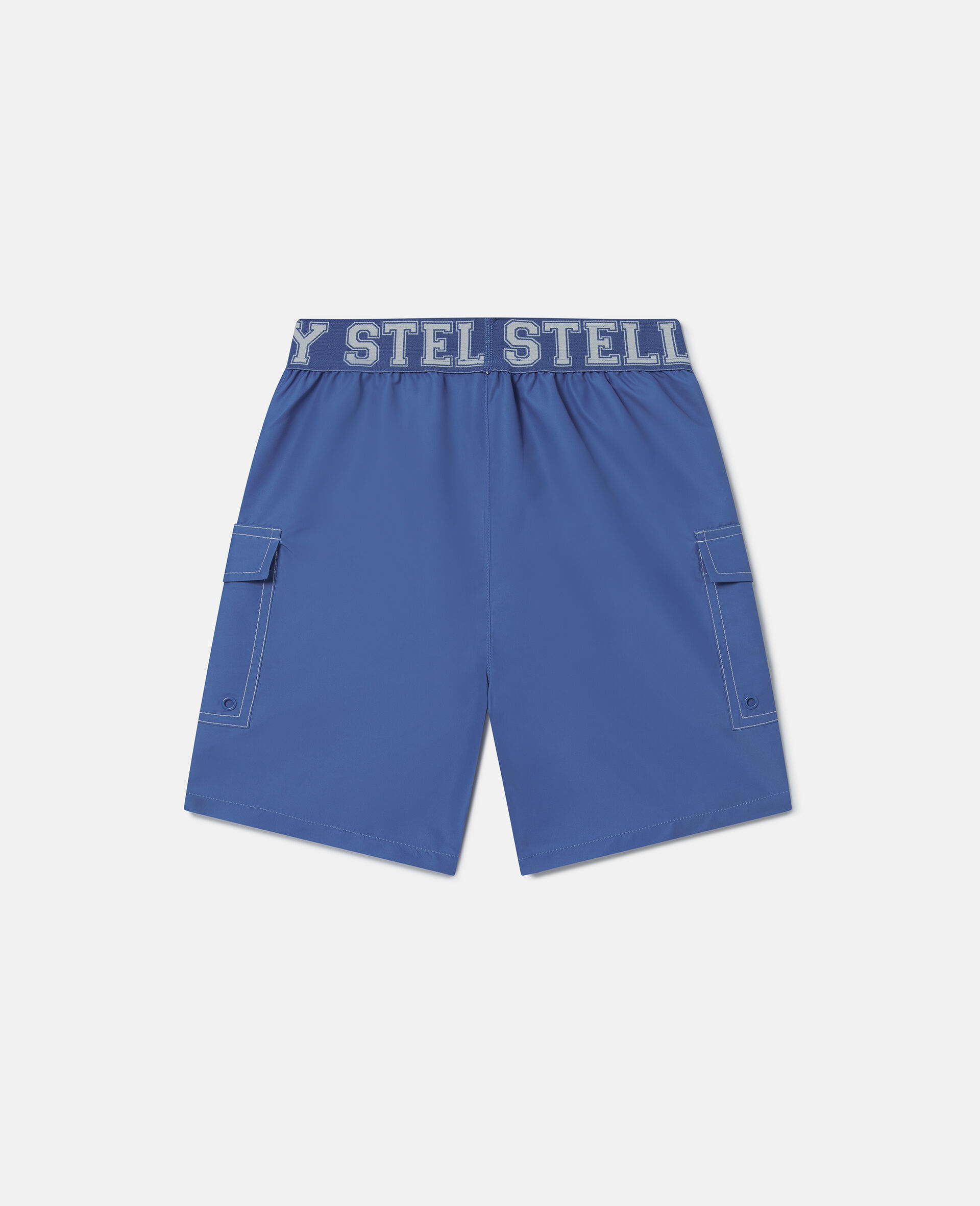 Moniker Waistband Swim Shorts-Blue-large image number 2