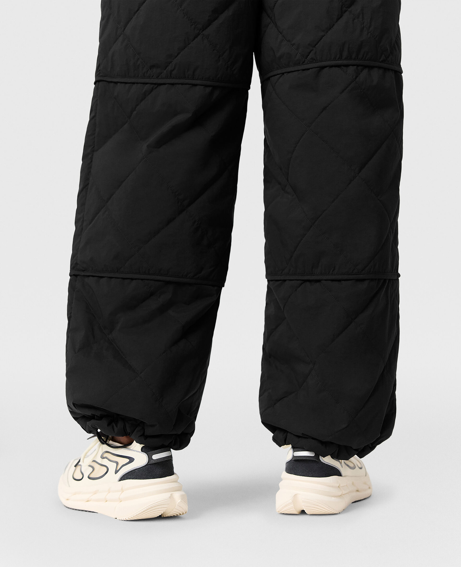 Logo Quilted Track Pant-Black-large image number 6