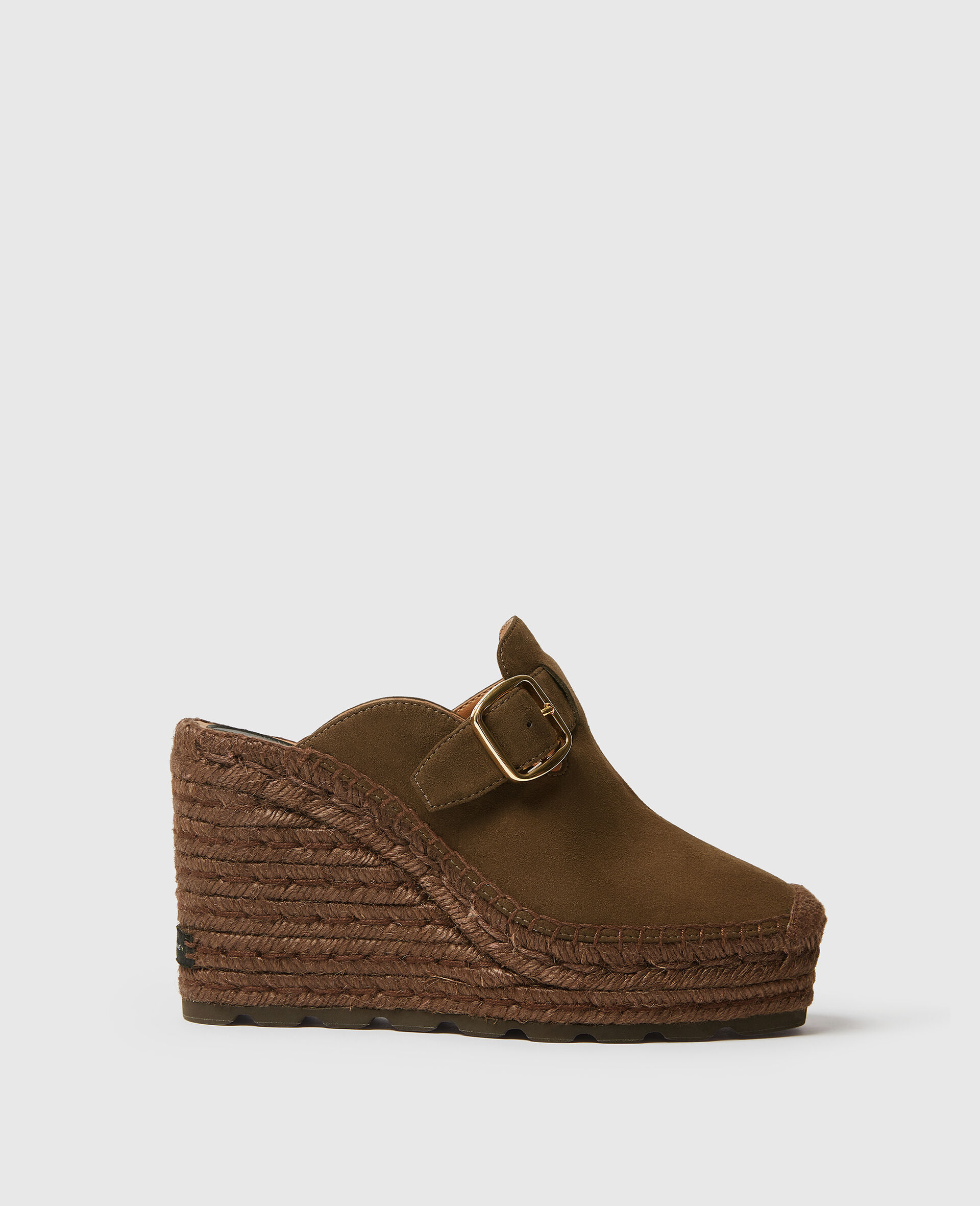 Gaia Suede Clogs-Brown-medium