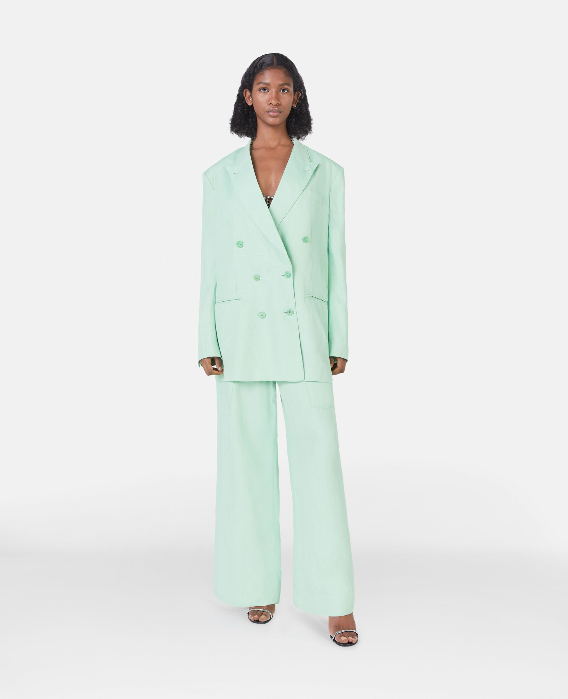 Women Fluo Mint Oversized DoubleBreasted Blazer Stella McCartney HK