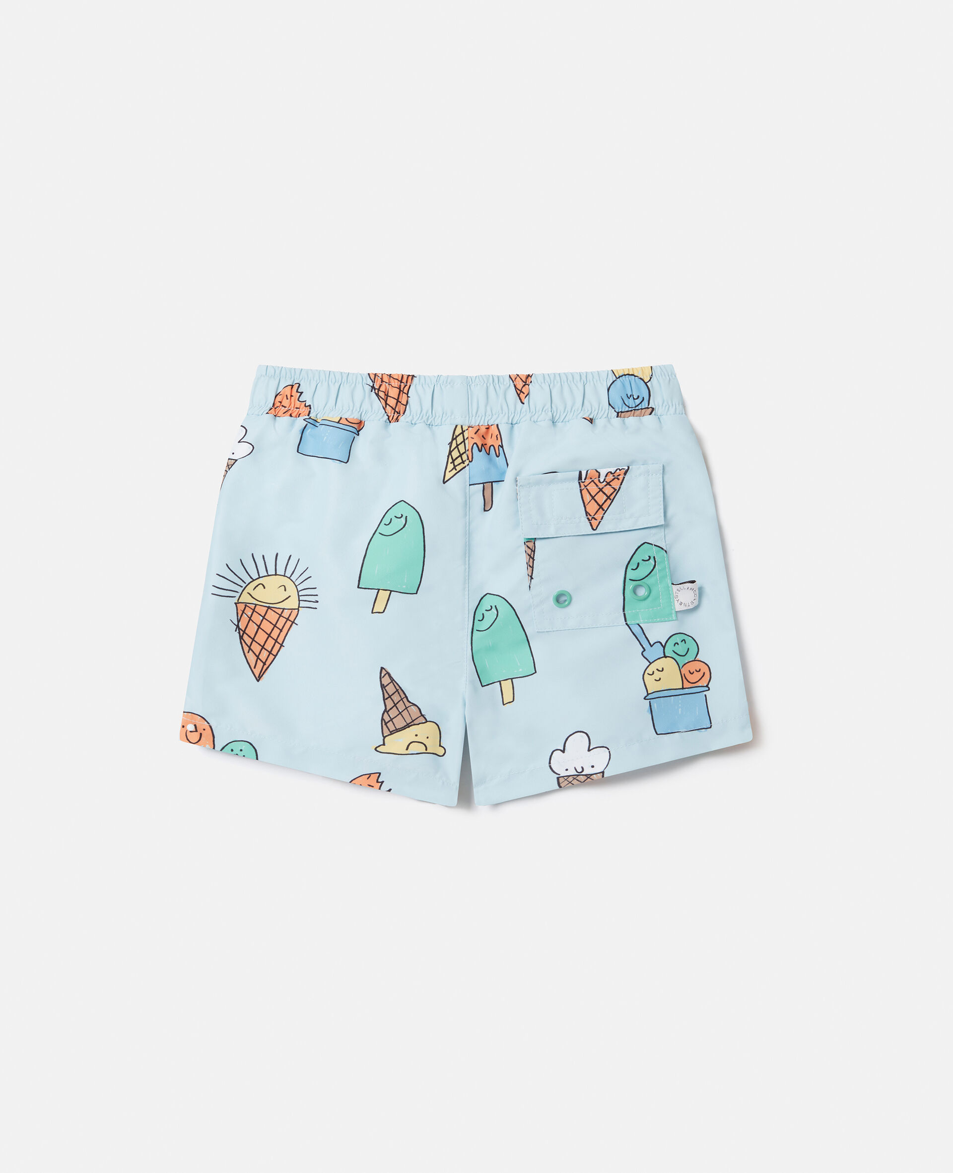 Ice Cream Print Swim Shorts-Blue-large image number 2