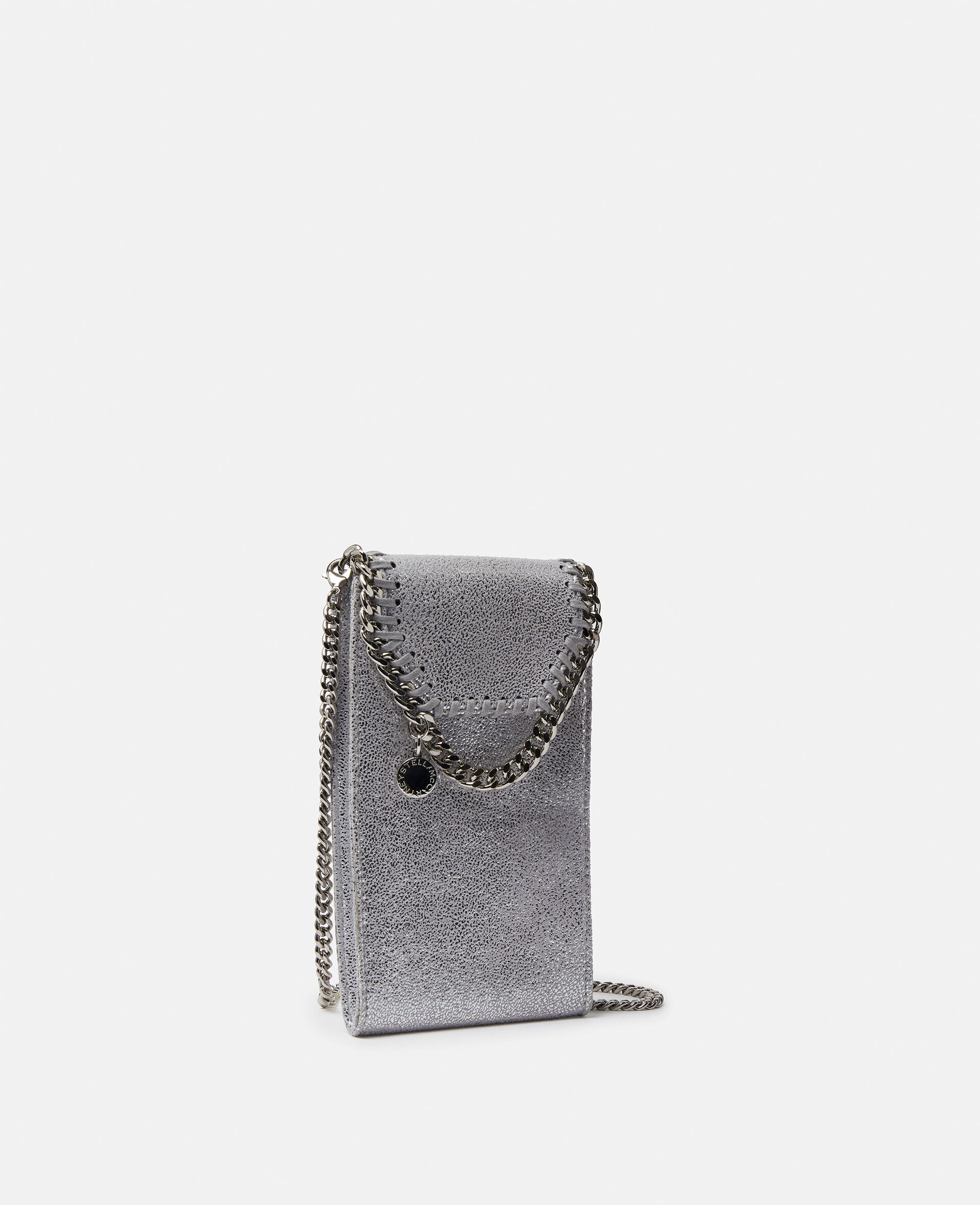 Pochette pour téléphone à bandoulière Falabella-Silver-medium