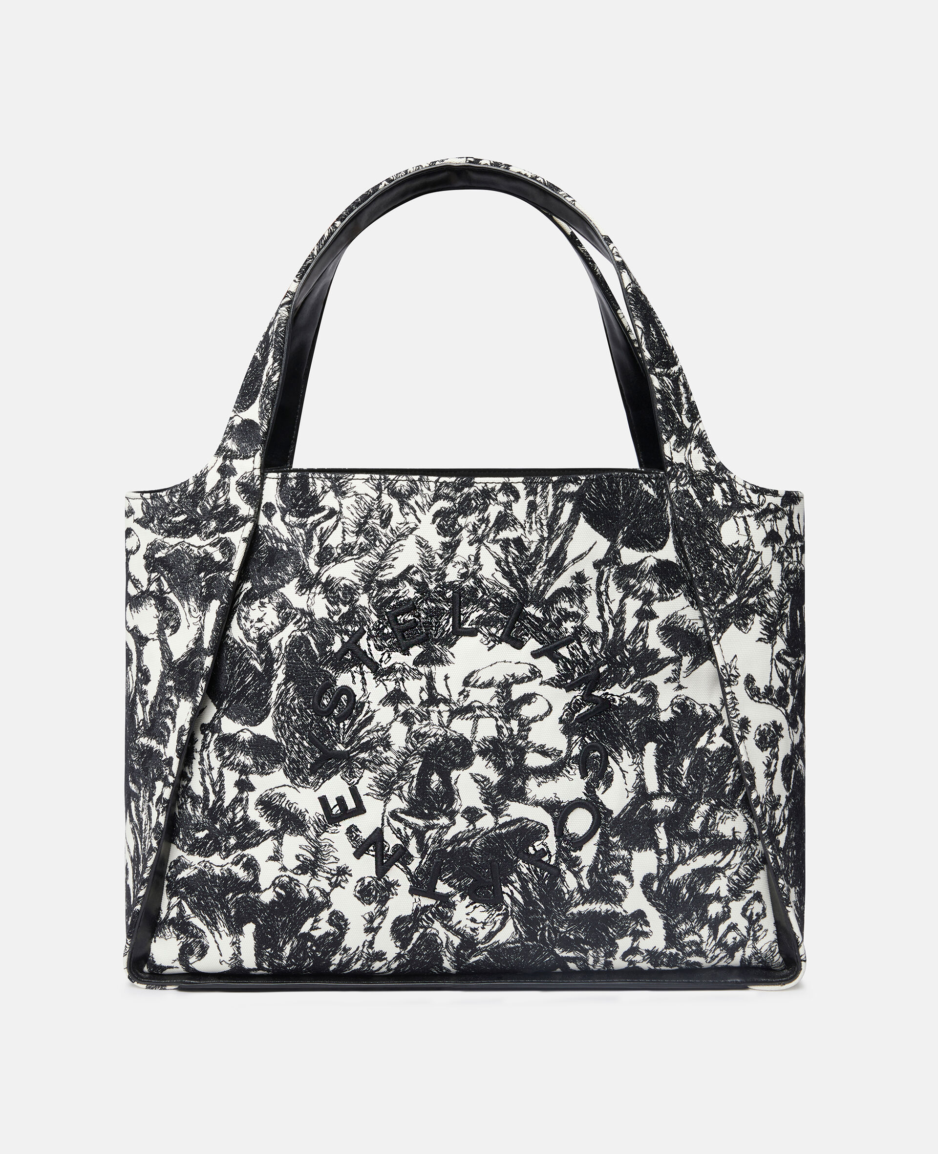 Logo Fungi Forest Toile de Jouy Tote Bag-Red-large image number 0