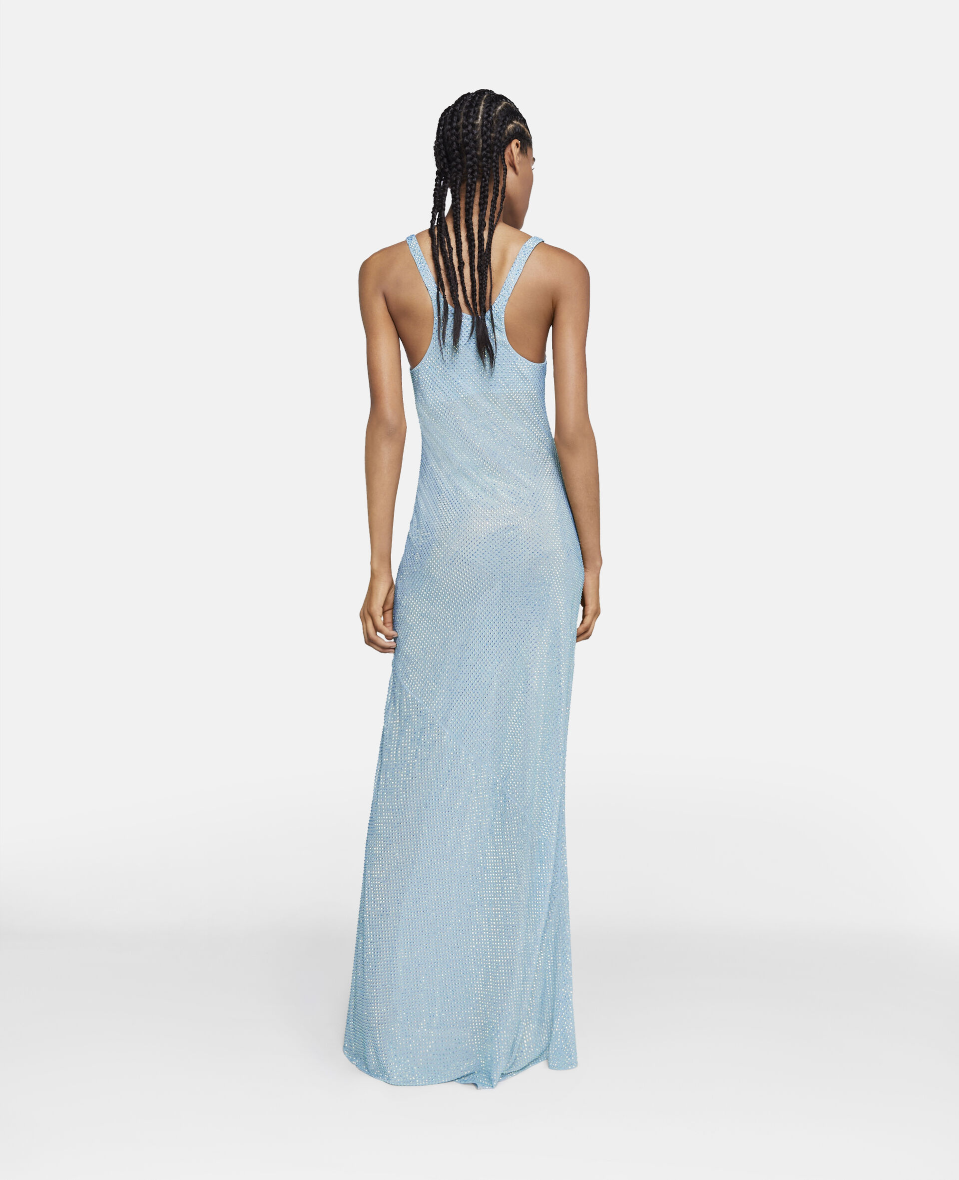 Crystal Strass Silk Maxi Dress-Blue-large Crystal Strass Silk Maxi Dress-Blue-large image number 4
