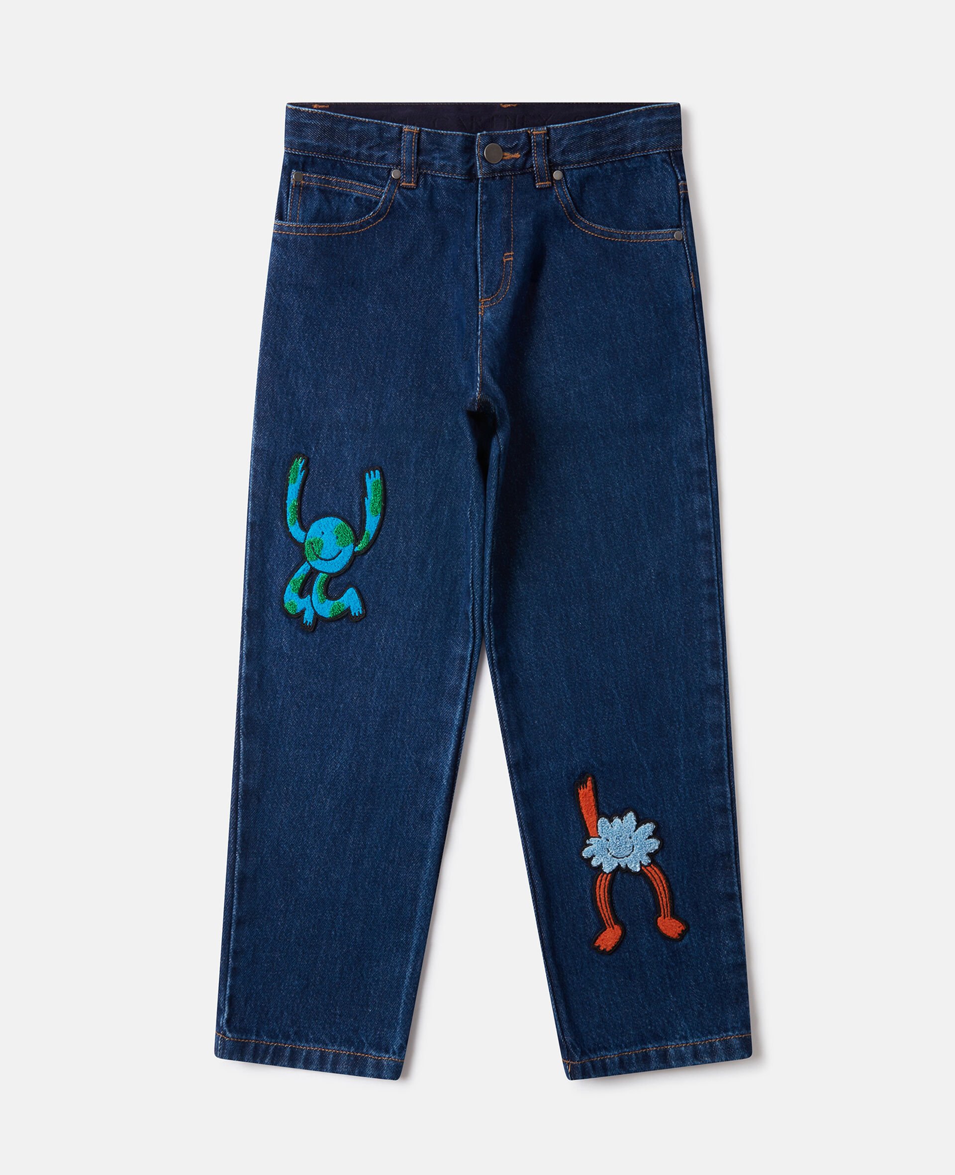 Earth Friends Graphic Denim Jeans-Blue-large image number 0