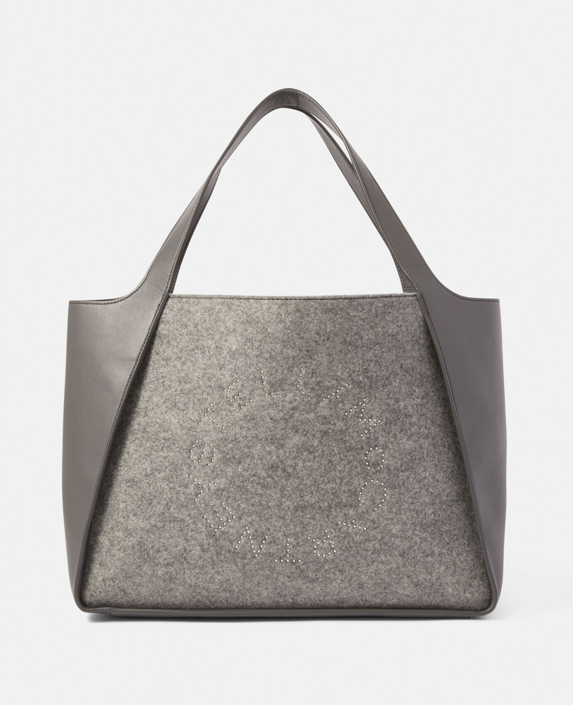 Stella McCartney - Stella Logo Felt Tote Bag, Woman, Heather Grey
