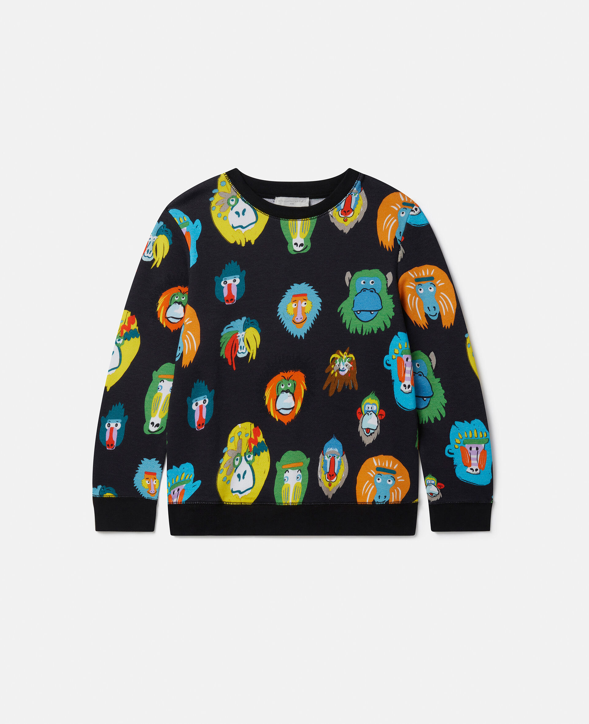 Monkey Print Sweatshirt-Multicolour-large image number 0