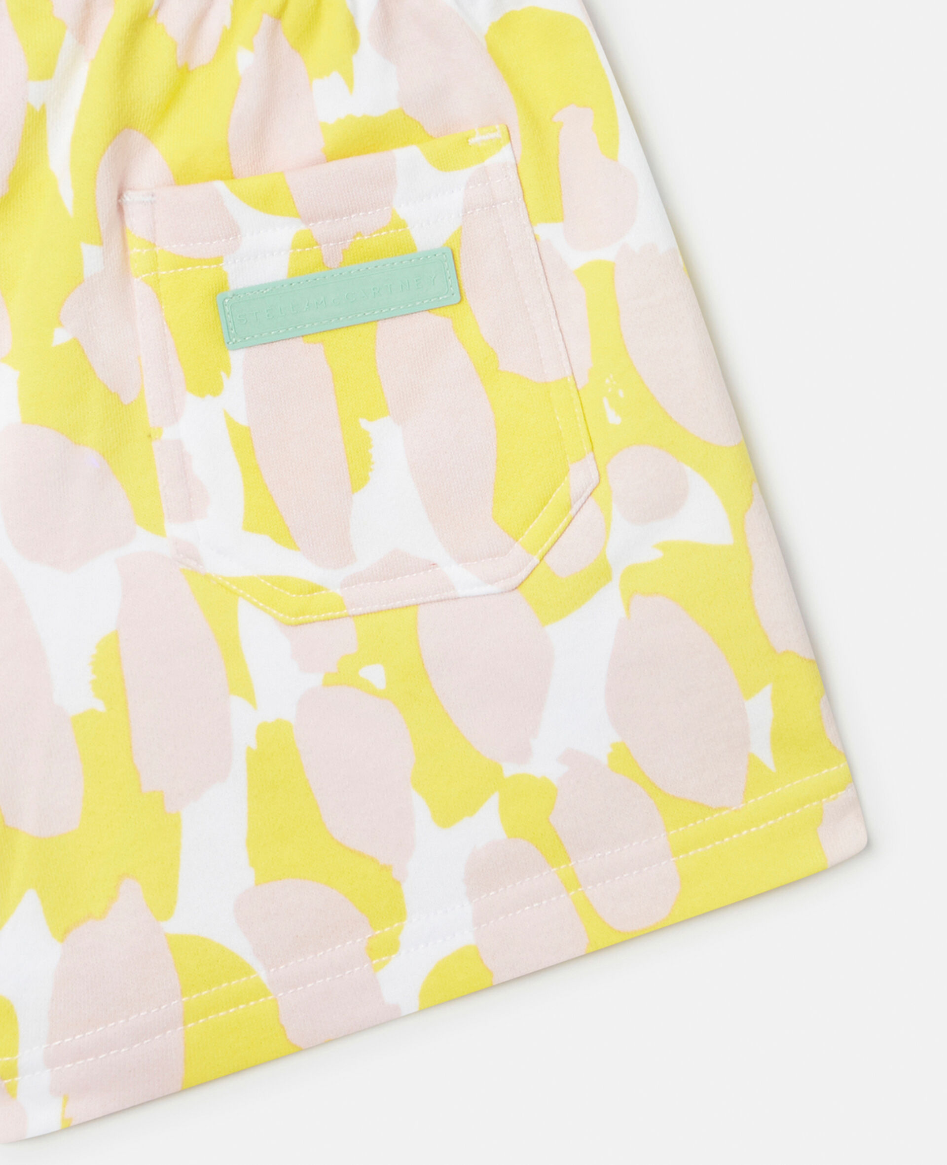Camouflage Print Sweat Shorts-White-large image number 3