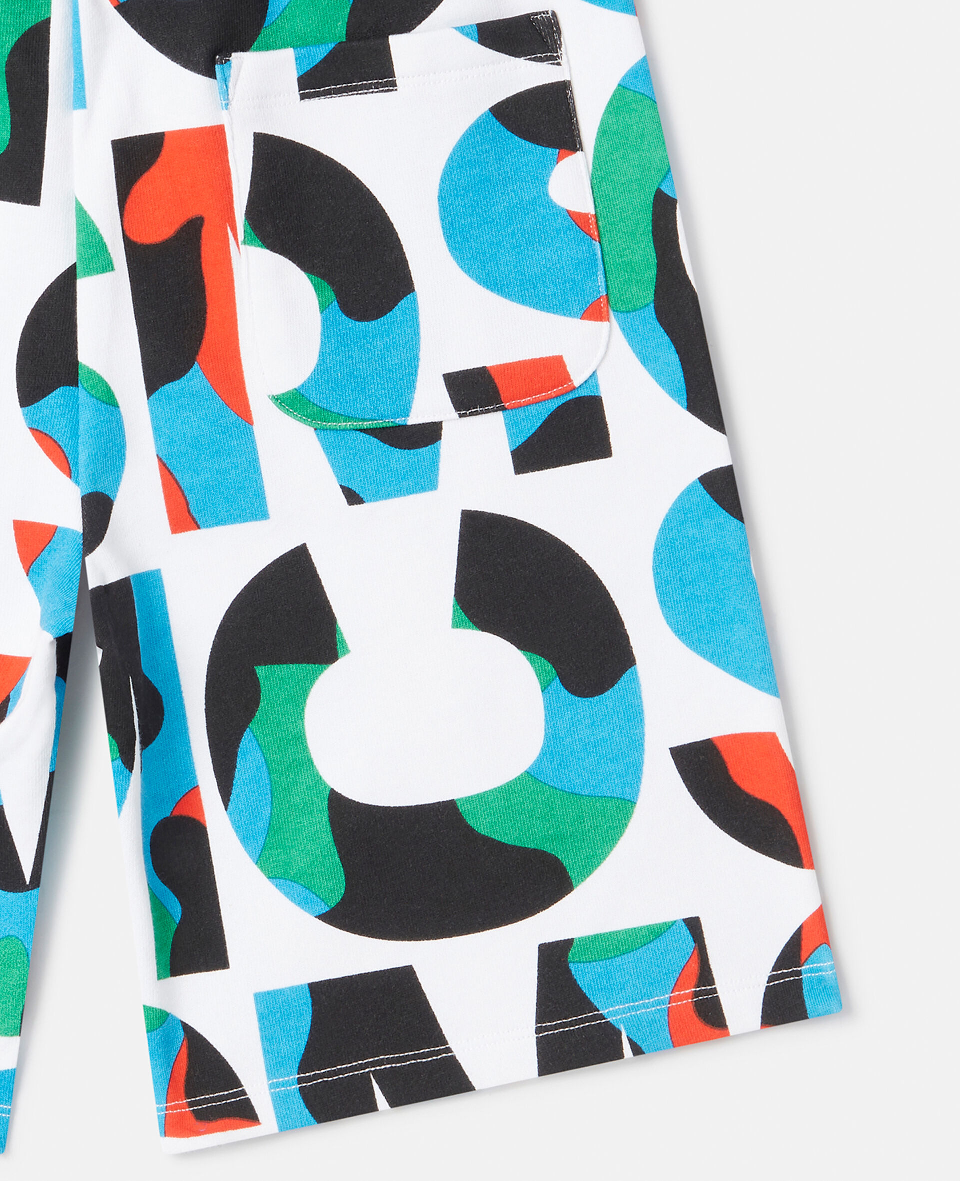 SMC Camo Logo Sweat Shorts-White-large image number 3