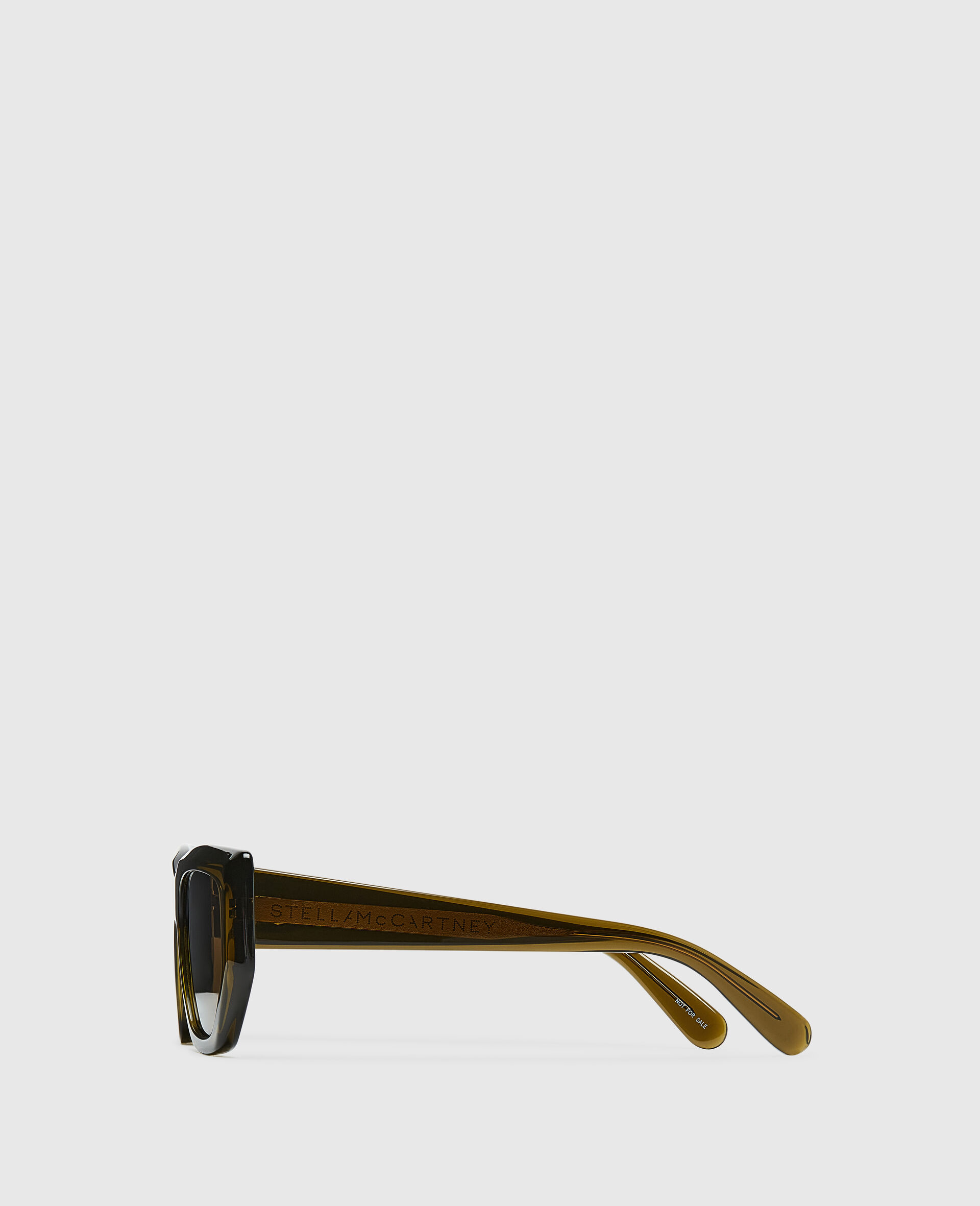 Logo Cat‐Eye Sunglasses-Green-medium