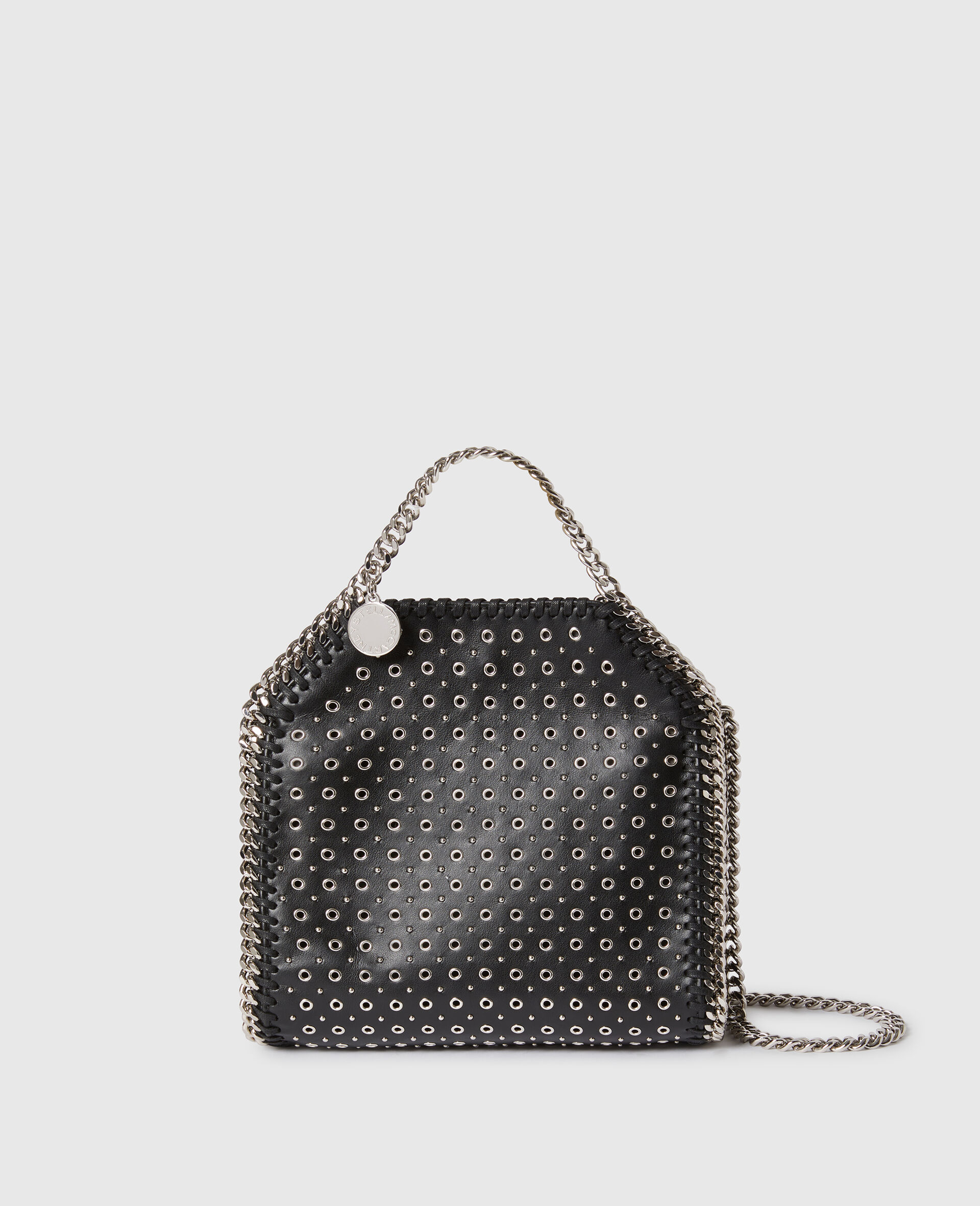 Falabella Mini Tote Bag mit Ösenknöpfen-Schwarz-medium