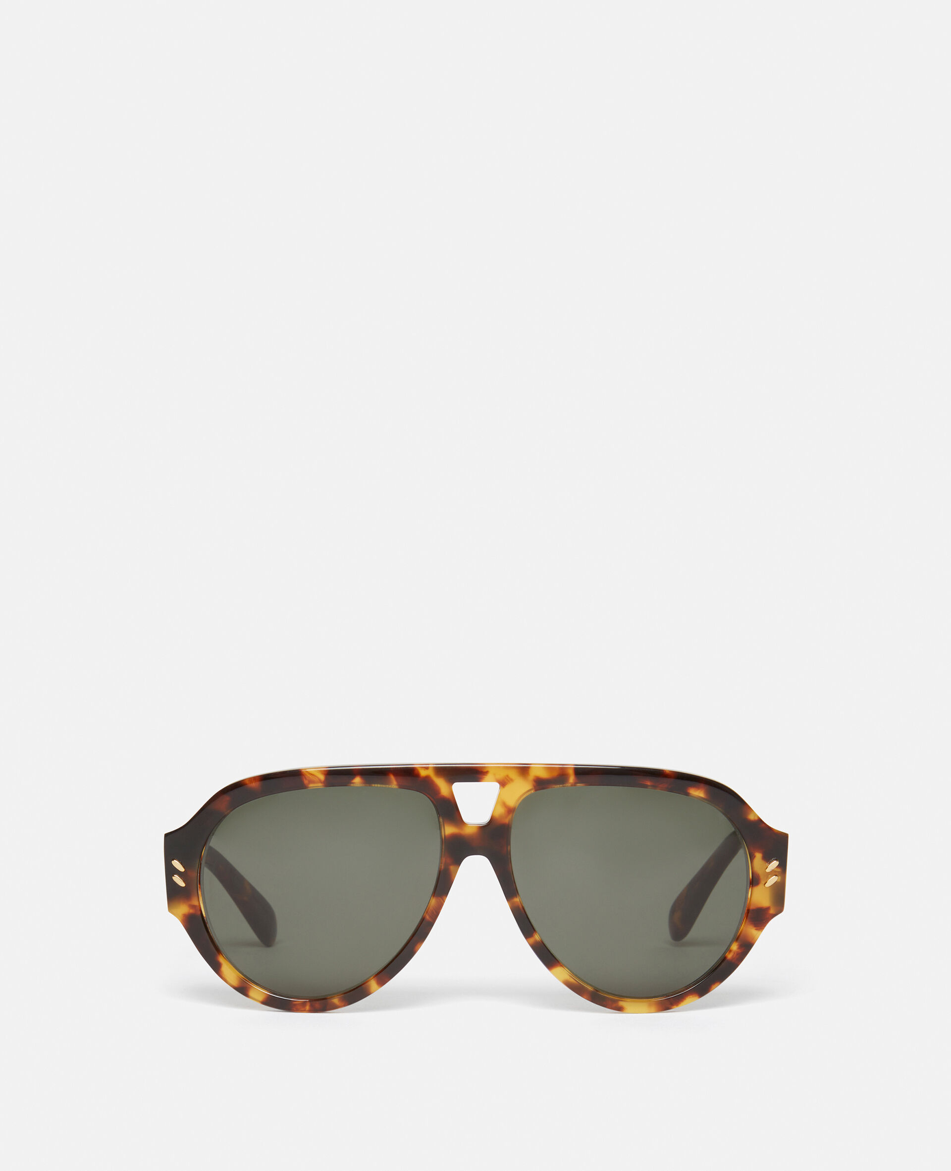 Lunettes de soleil aviateur avec logo a pois-Noir-large image number 0