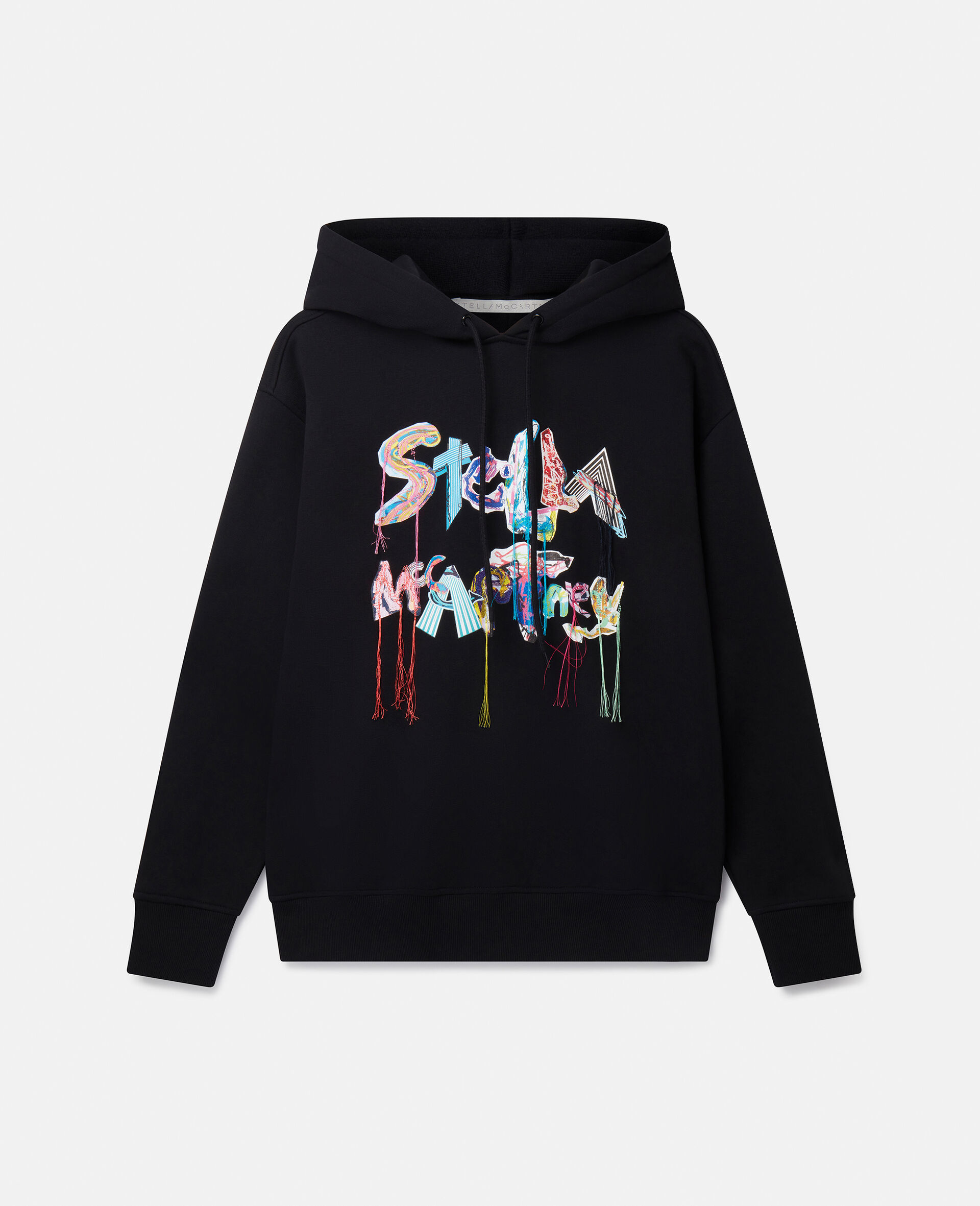 Logo Collage Oversized Hoodie-Black-large image number 0