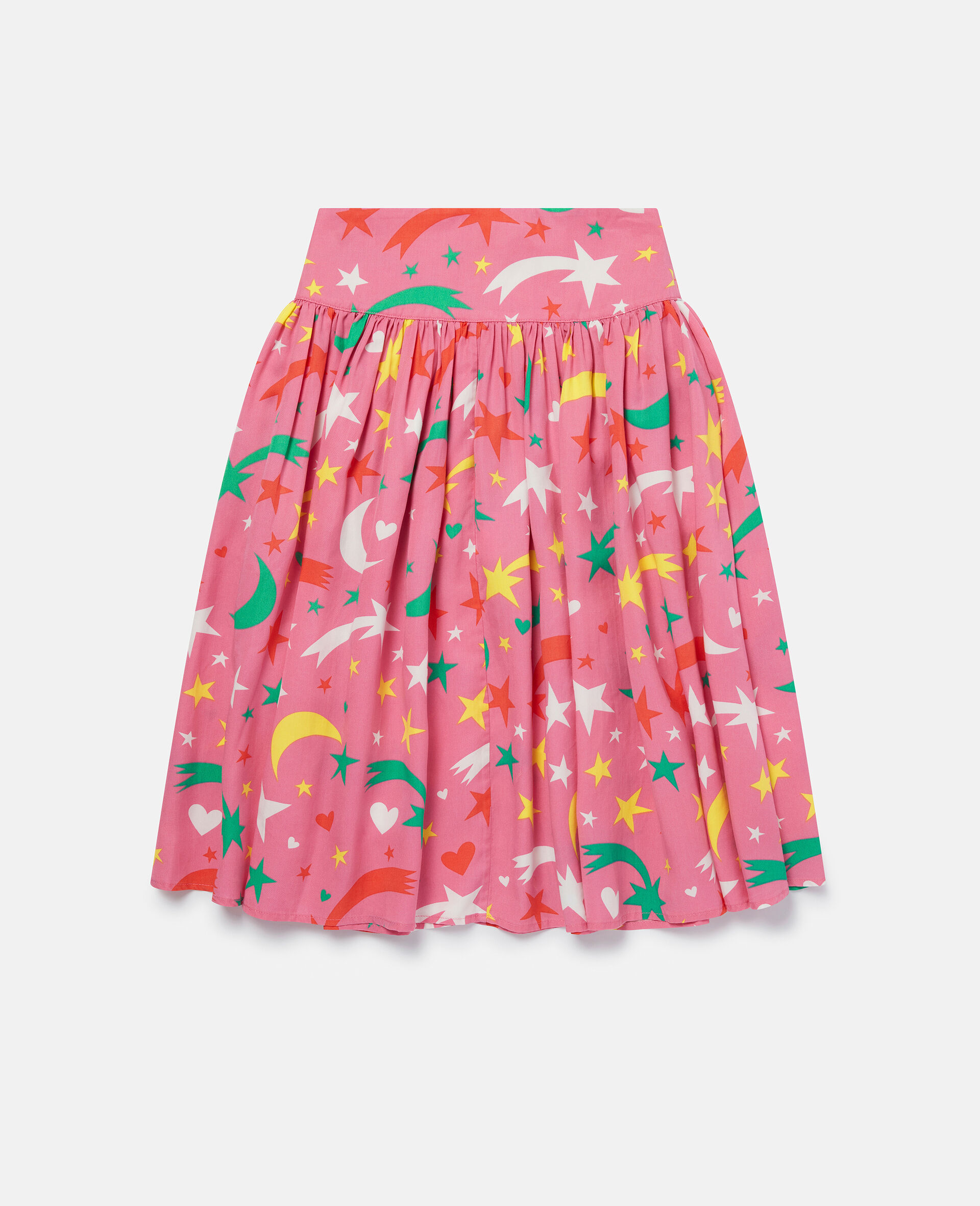 Shooting Star Print Twill Skirt-Pink-large