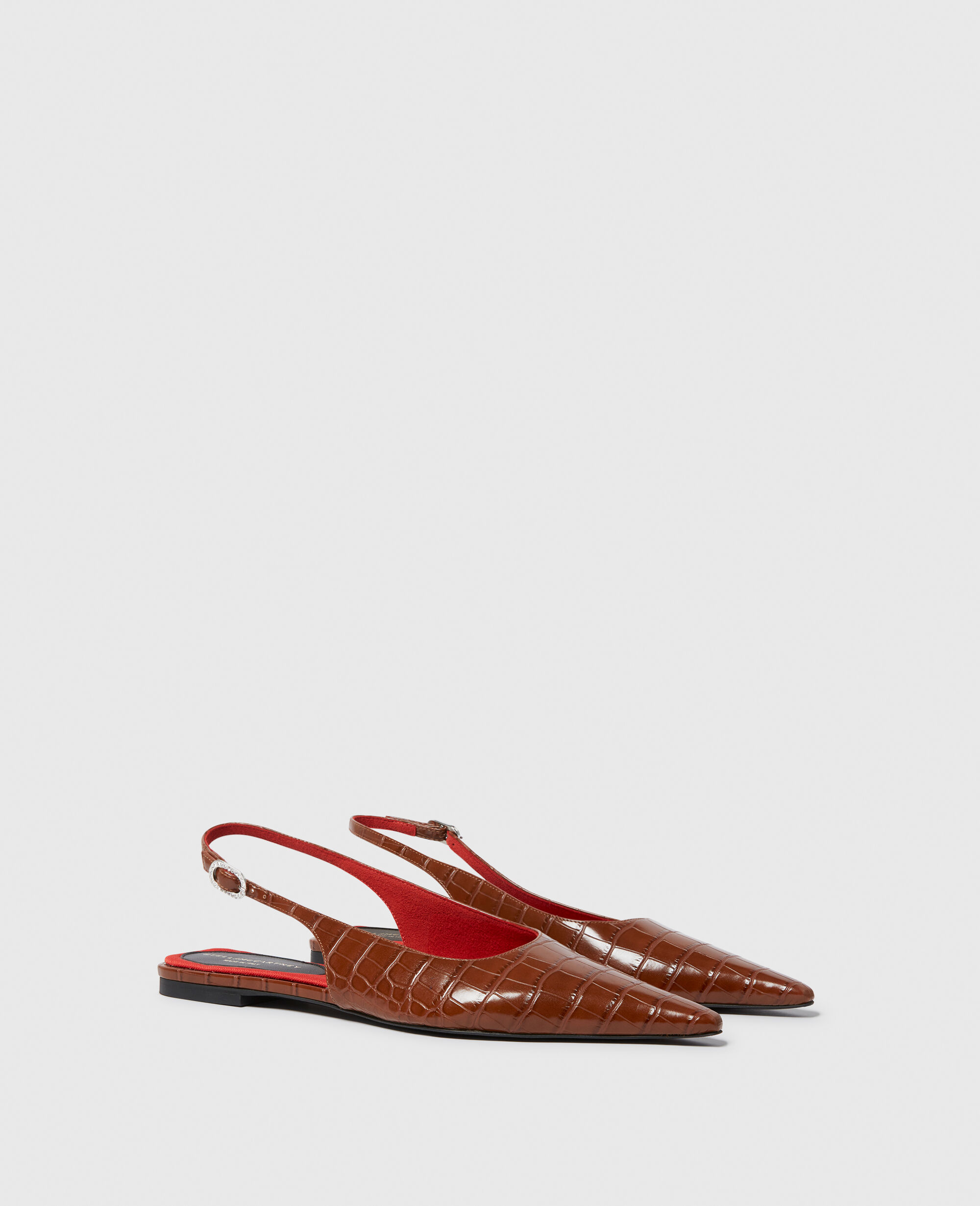 Women Brown Elsa Slingback Flats | Stella McCartney US