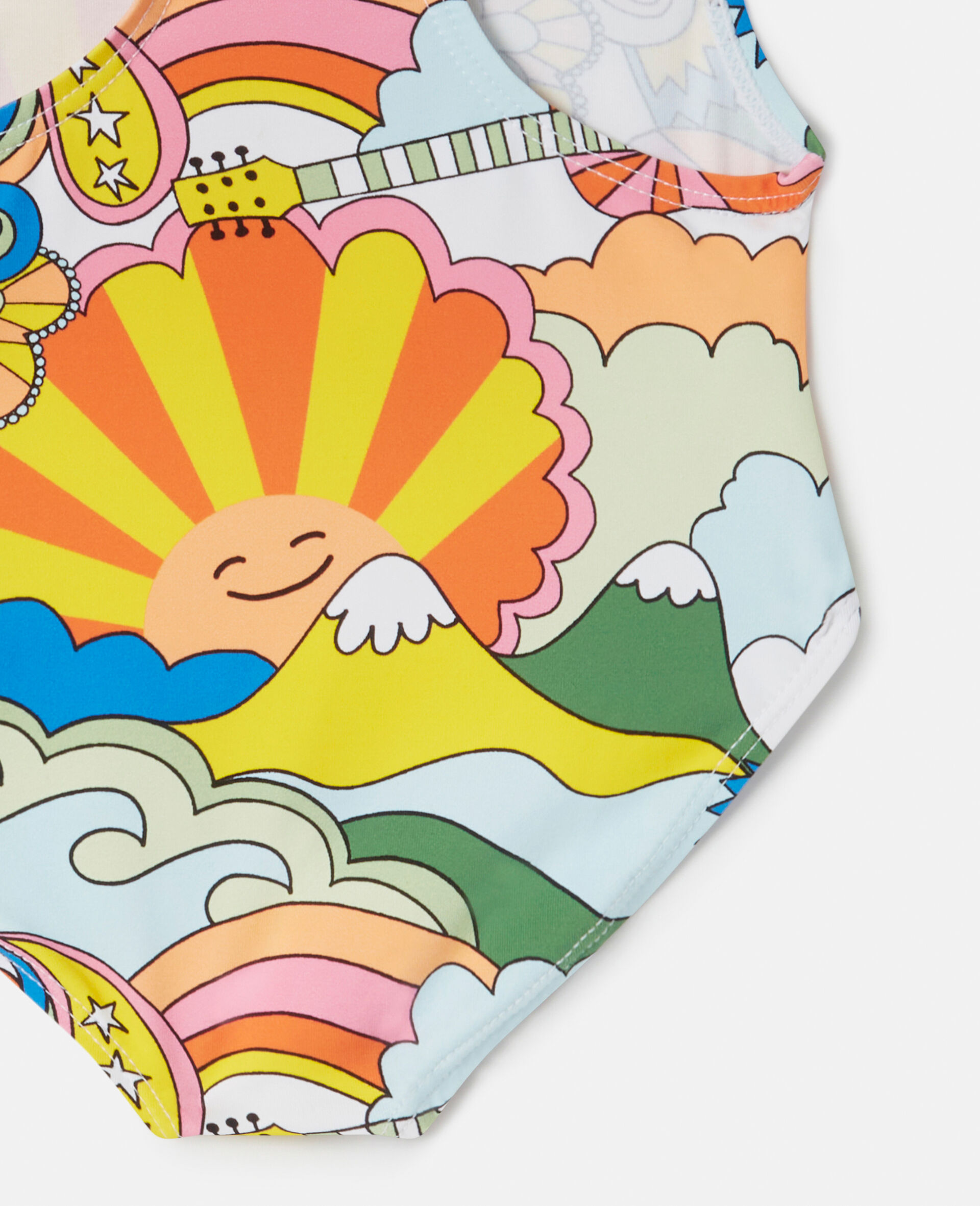'Love to Dream' Print Swimsuit-White-large image number 3