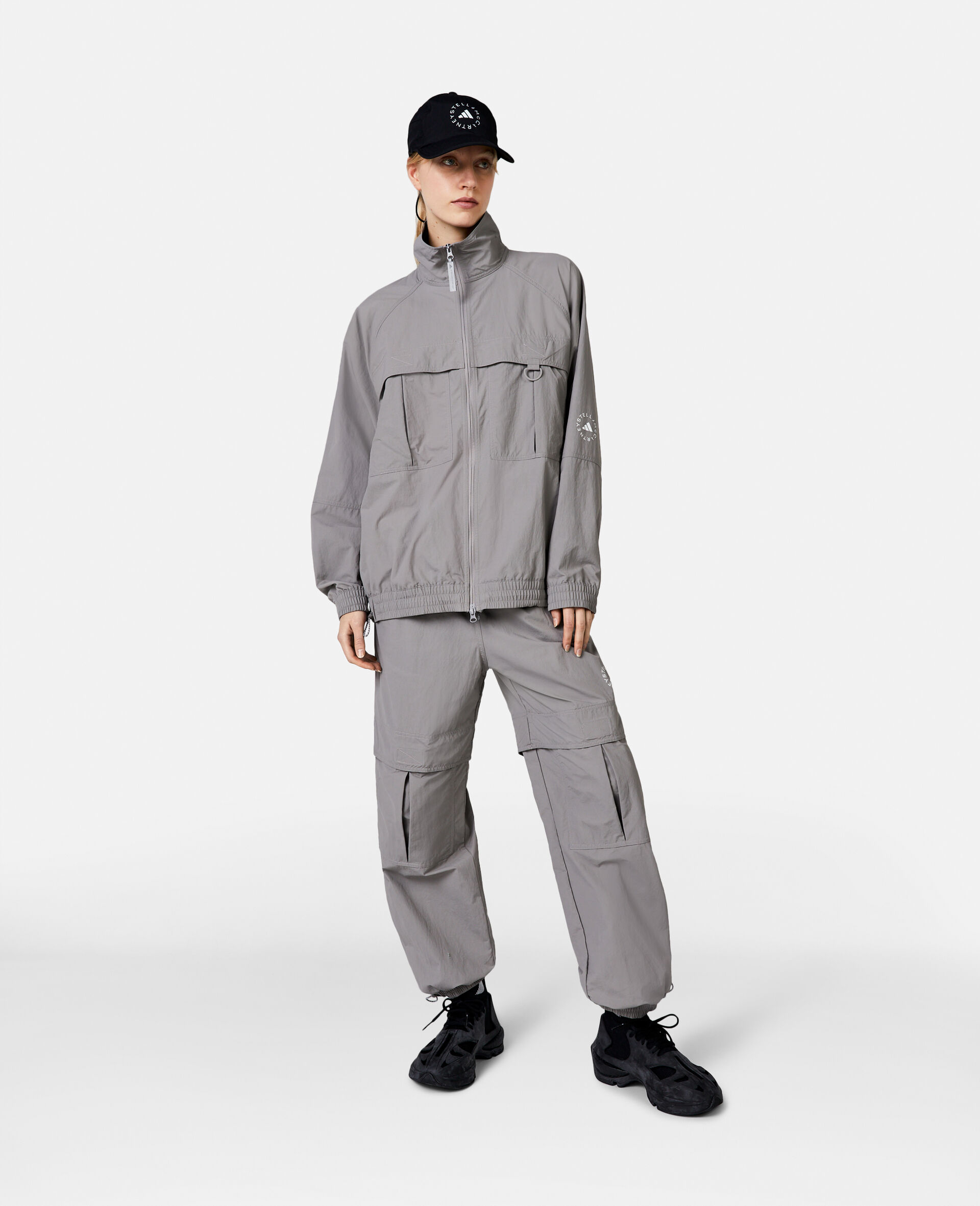 TrueCasuals Woven Track Jacket-Grey-large image number 1