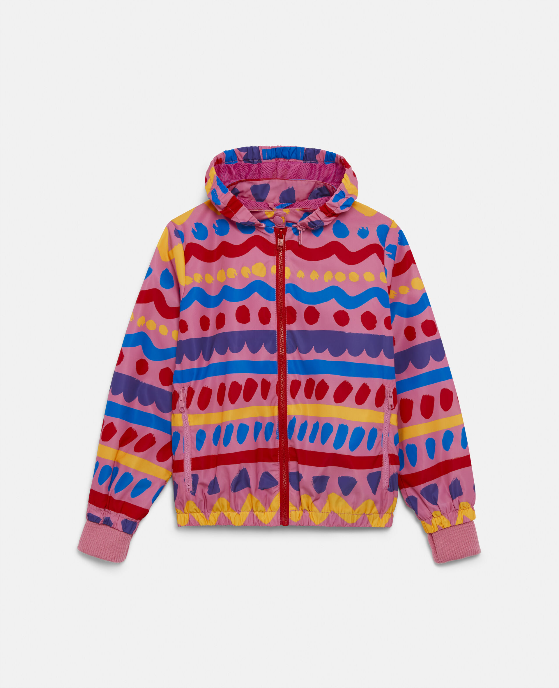 Striped Hooded Jacket -Multicolour-large