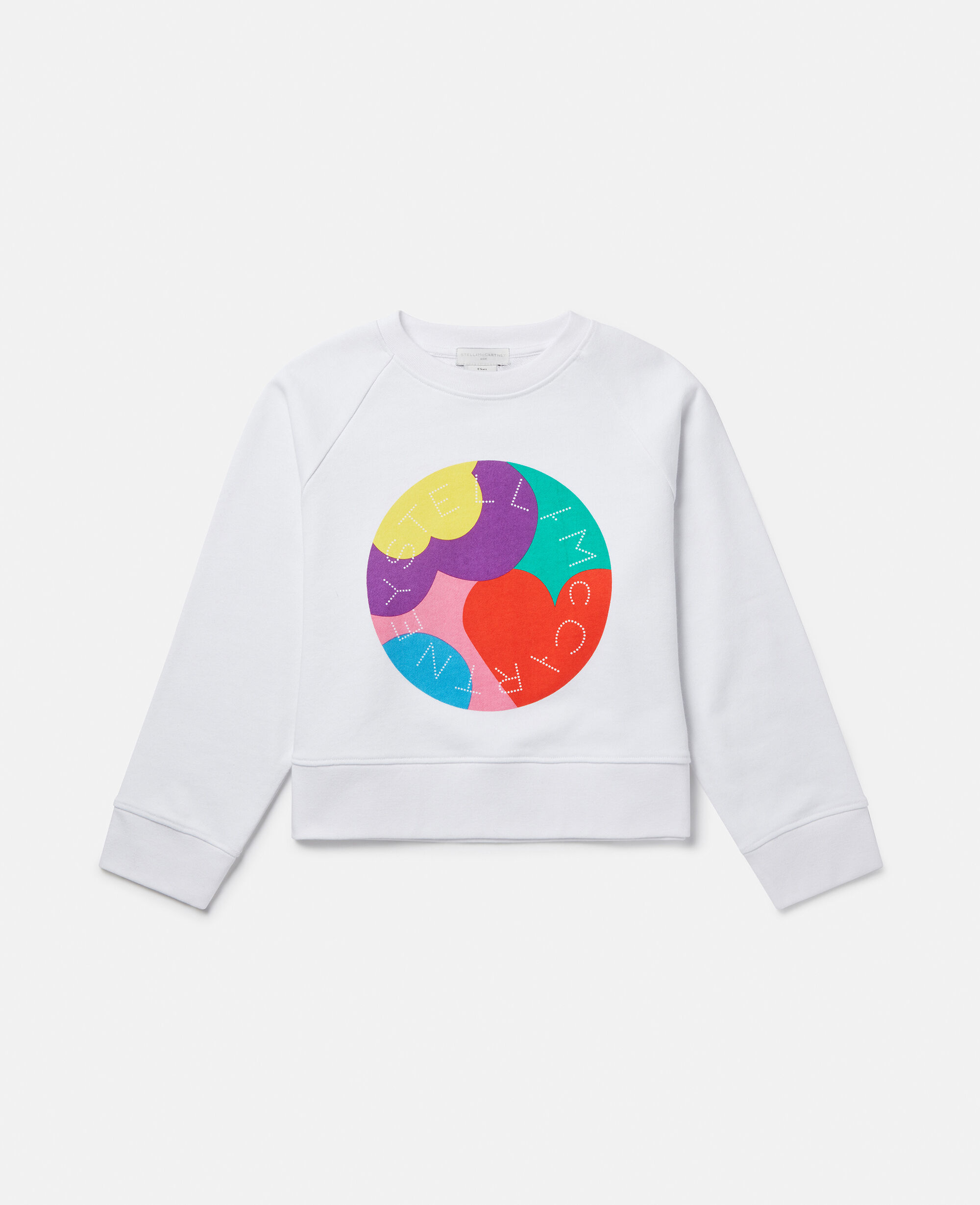Kids White Stella Logo Love Graphic Sweatshirt Stella McCartney KW