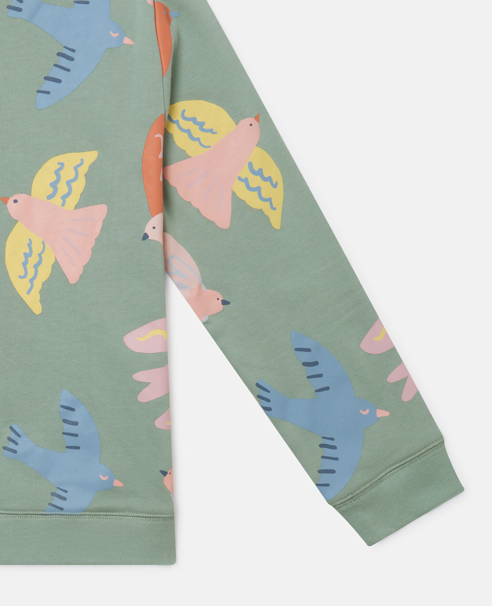 Sweatshirt mit Rundhalsausschnitt und Tauben-Print-Grau-large image number 3