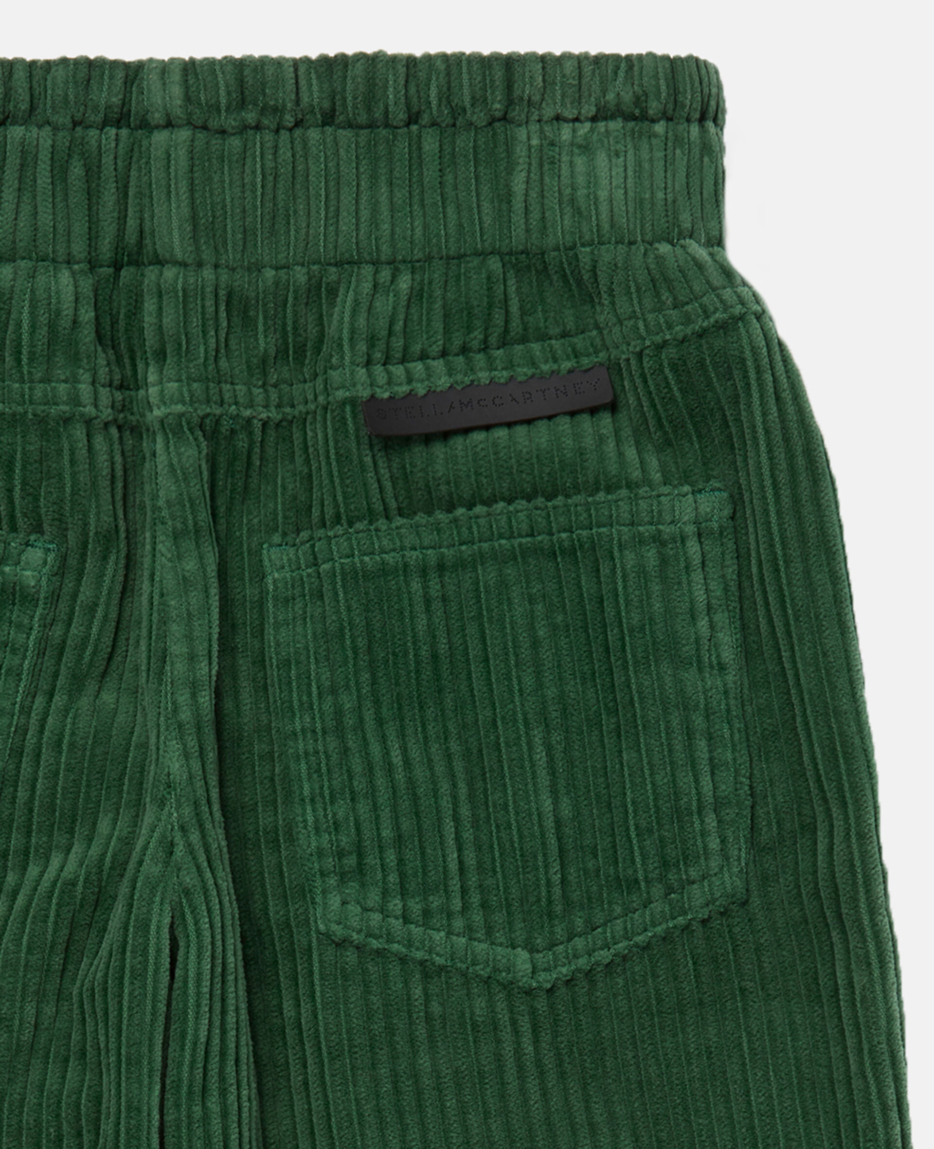Corduroy Paperbag Trousers-Green-large image number 3