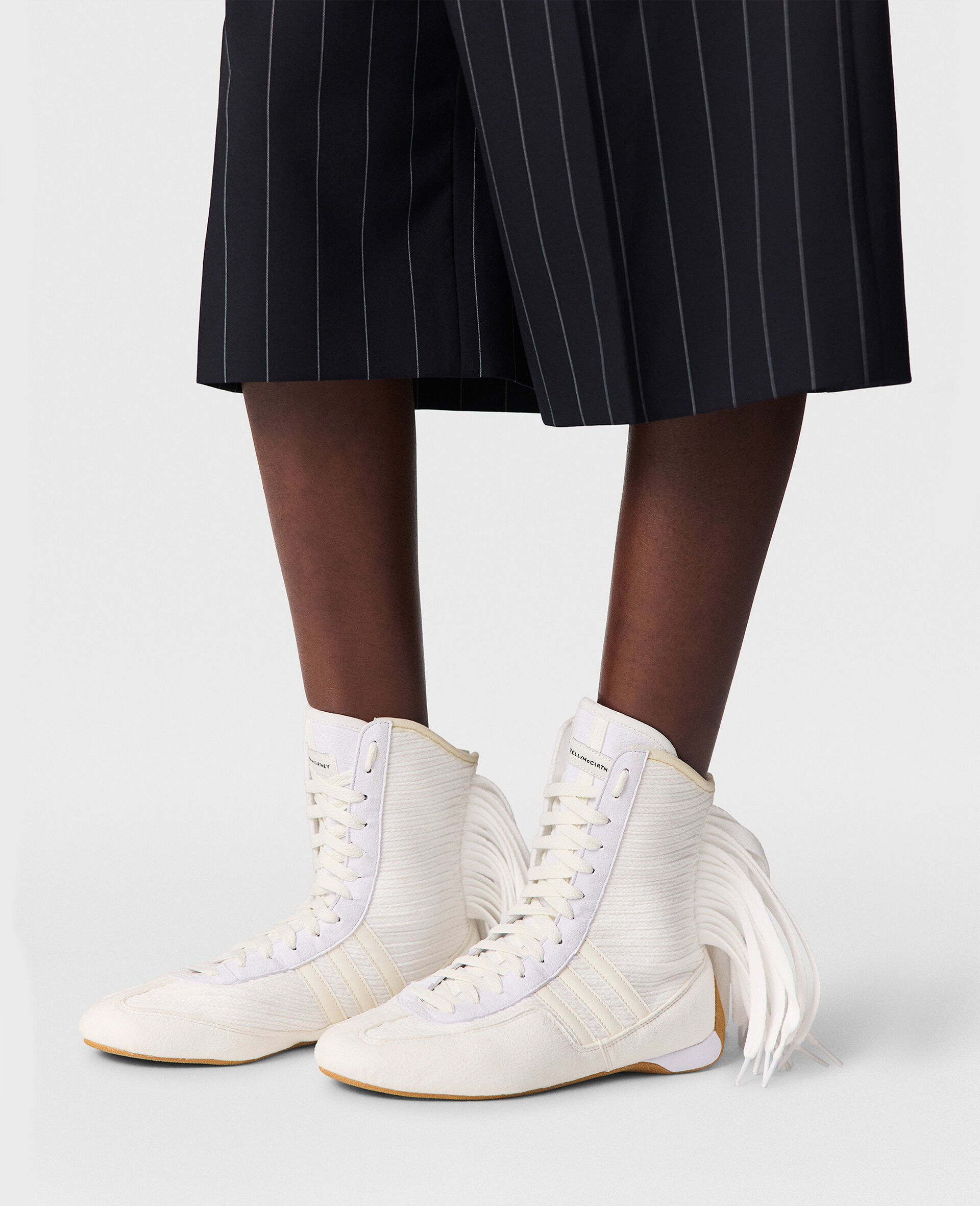 Rasant Fringe High-Top Sneakers-White-model