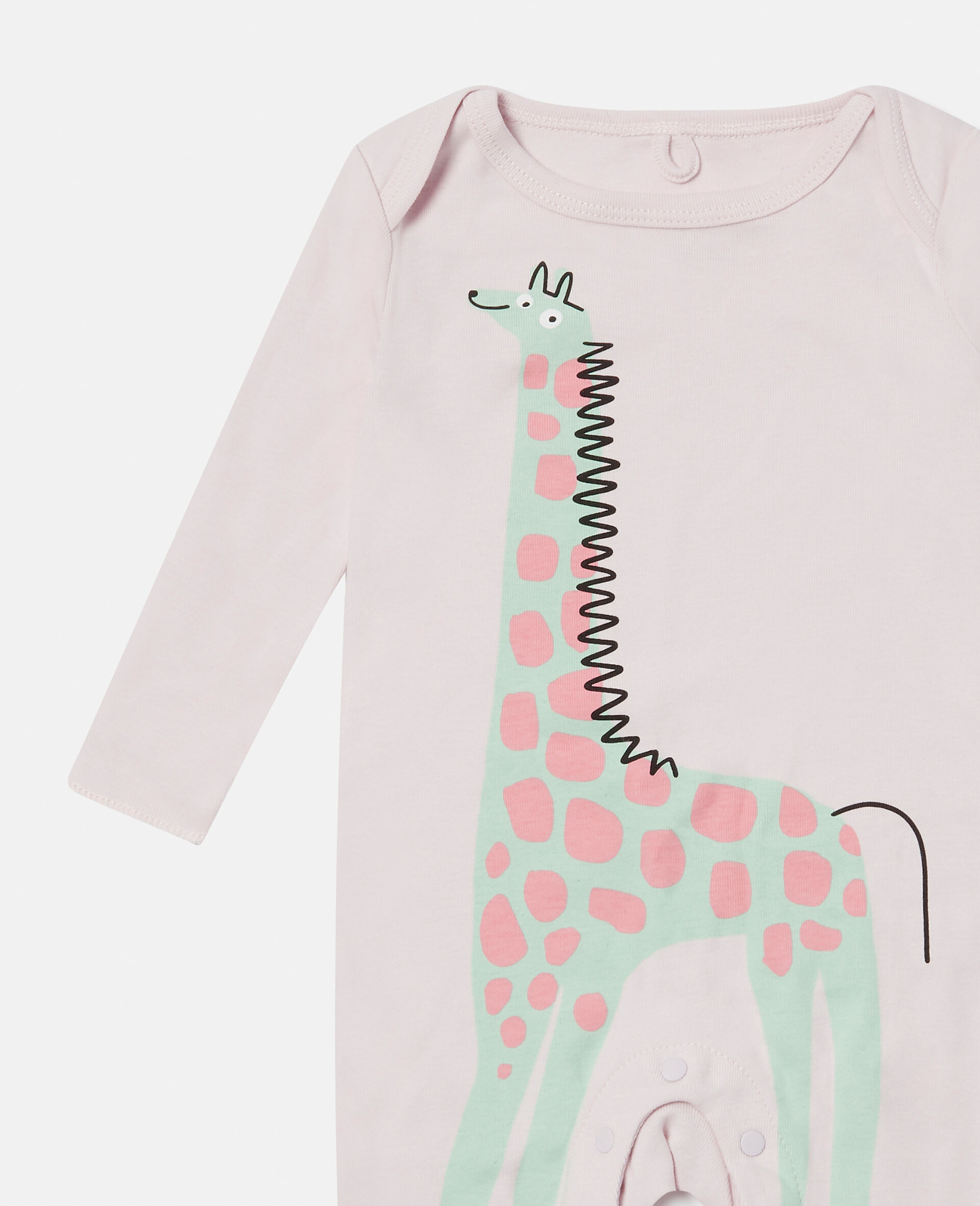 Animal Doodle Print Bib Set-Pink-large image number 2