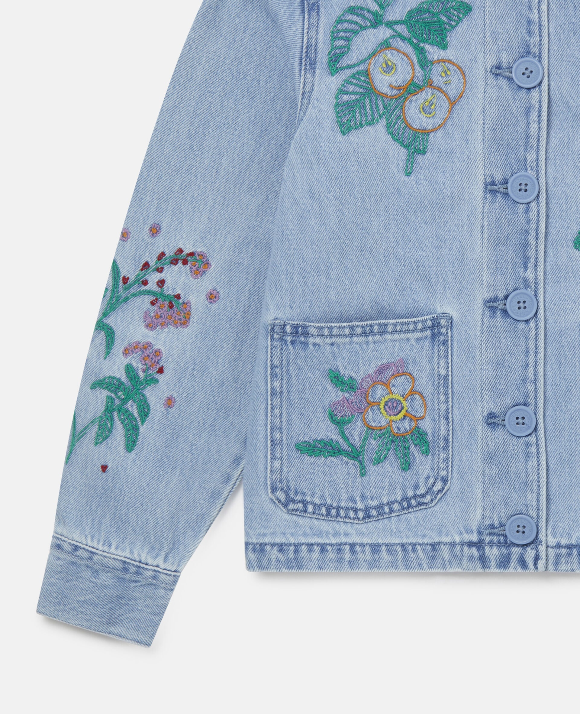 Stella McCartney Green Jacket Hooded With Multi Printed