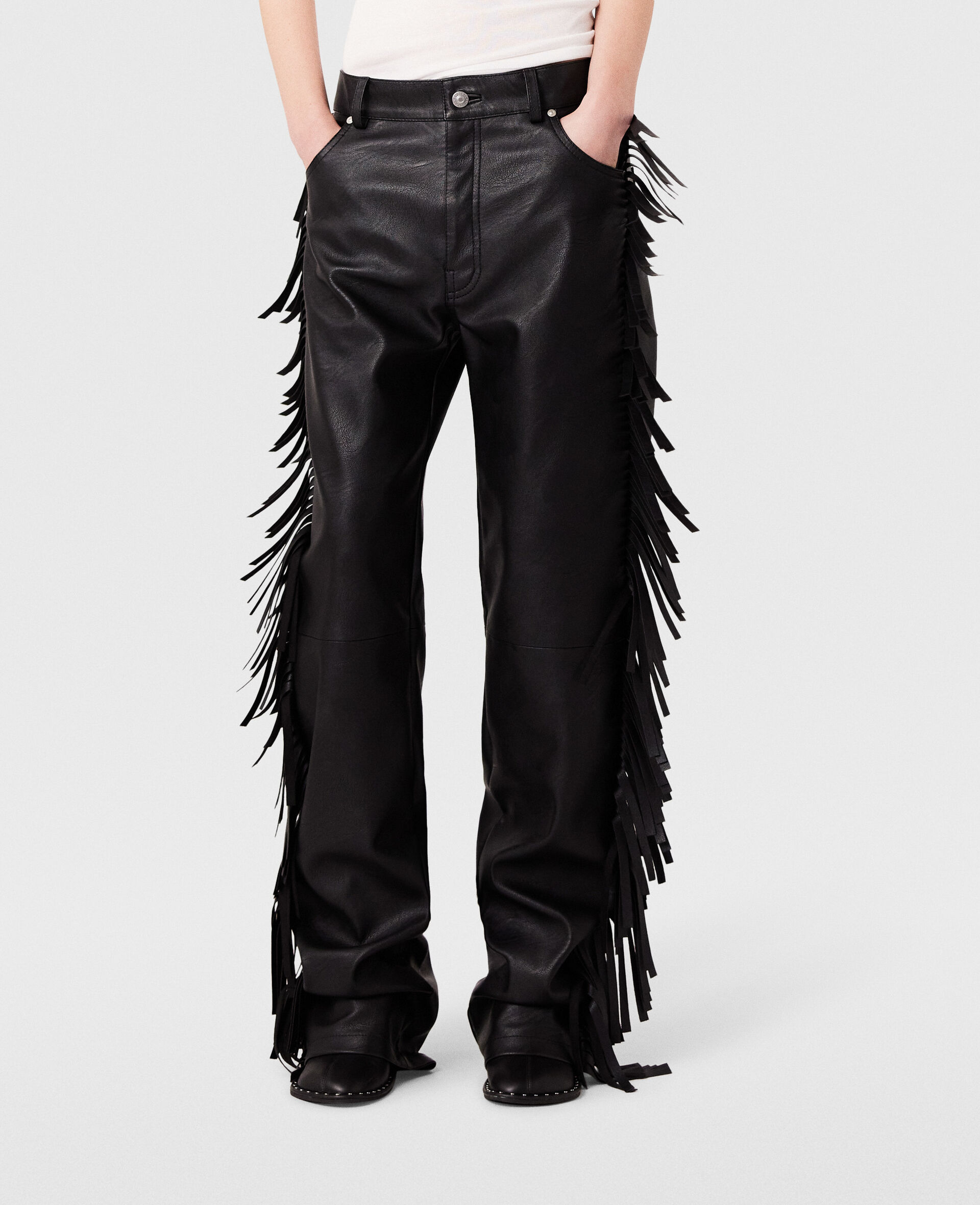 Fringe Alter Mat Trousers-Black-large image number 3