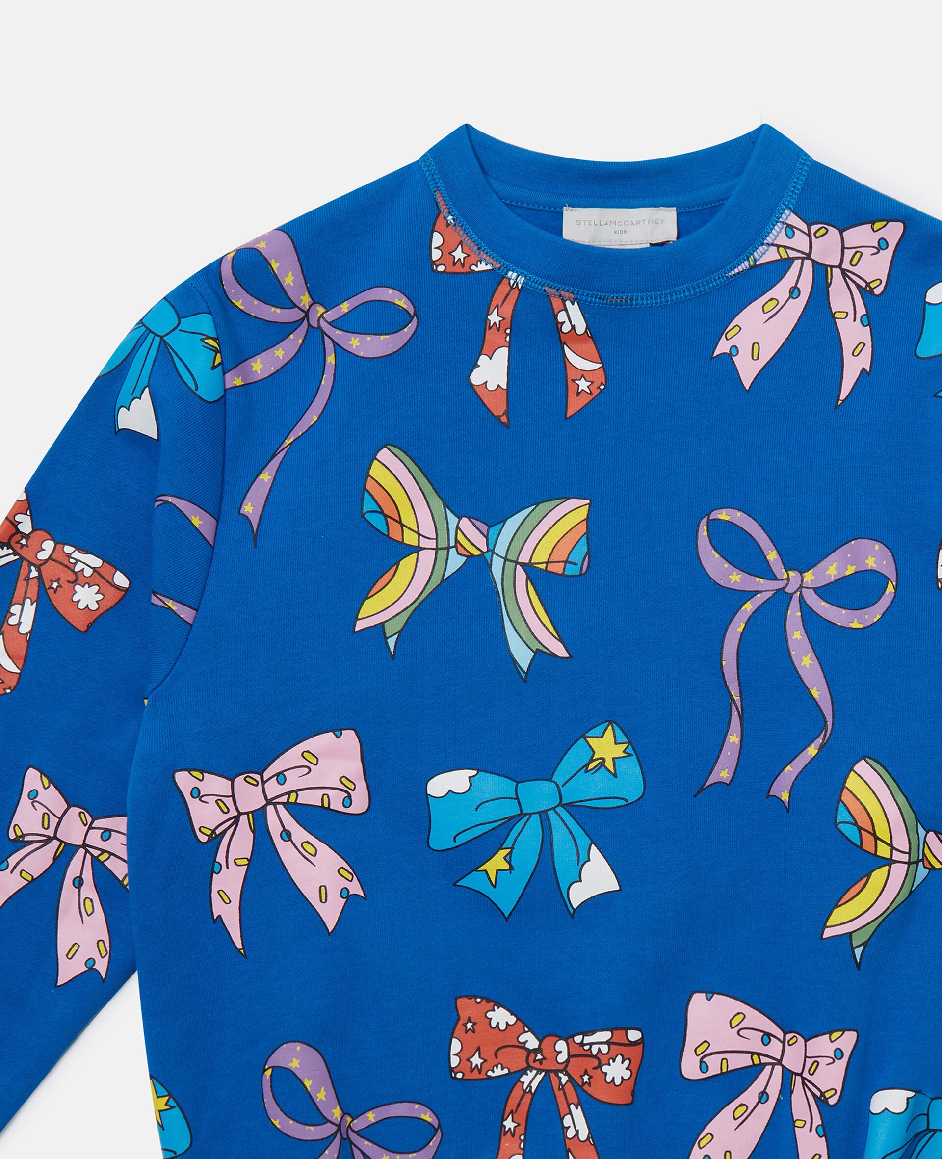Bow Print Crewneck Sweatshirt-Multicolour-medium Bow Print Crewneck Sweatshirt-Multicolour-medium
