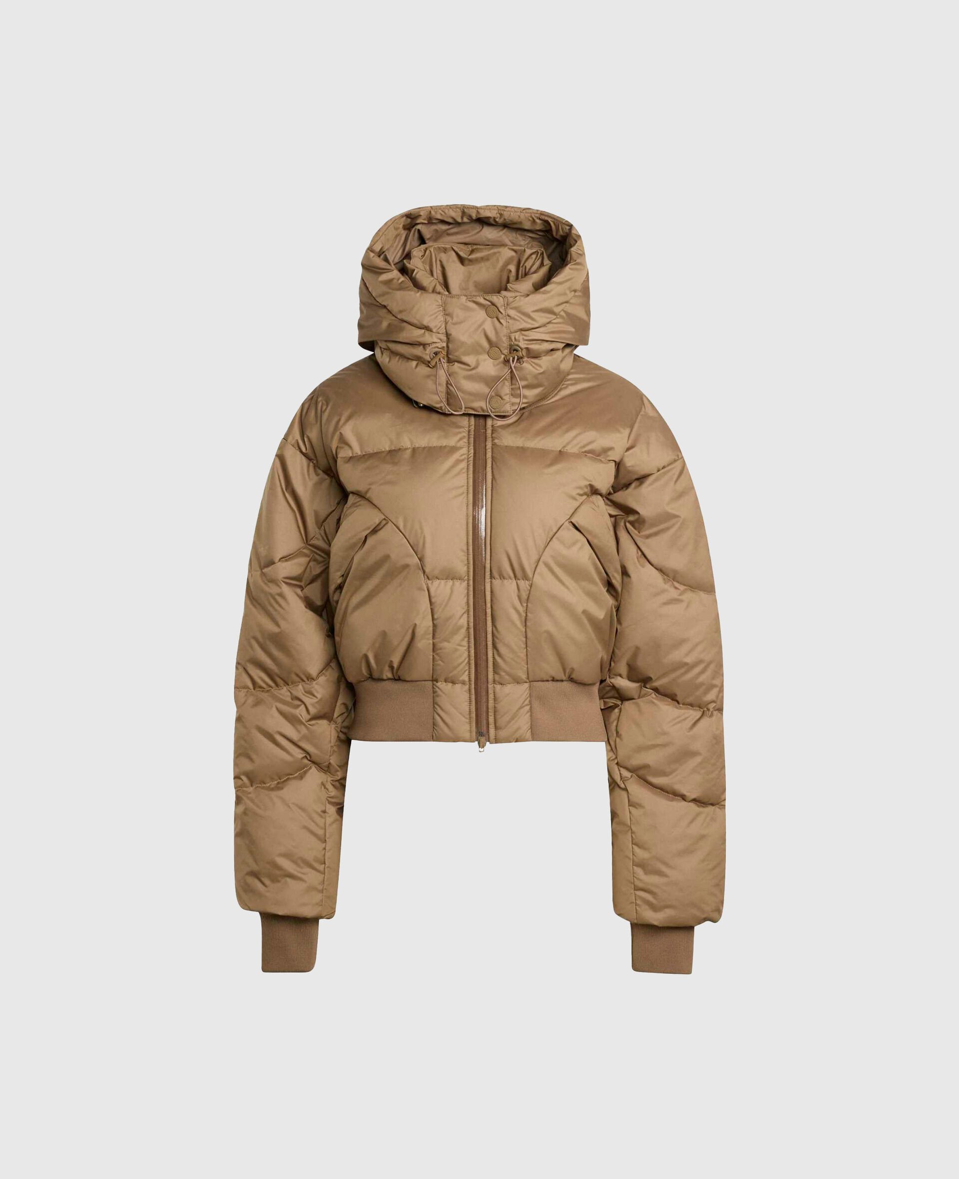 TrueNature Cropped Padded Jacket-Brown-medium