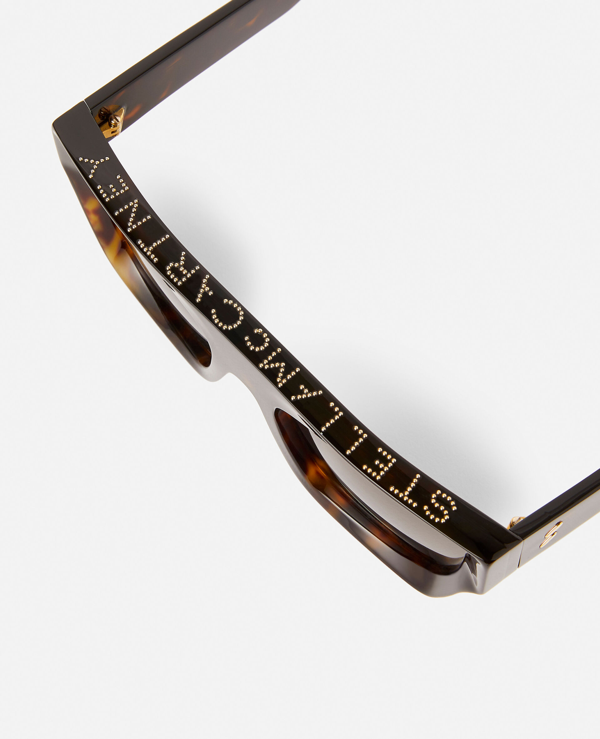 Glänzend schwarze Sonnenbrille mit eckiger Fassung-Brown-large Glänzend schwarze Sonnenbrille mit eckiger Fassung-Brown-large image number 2