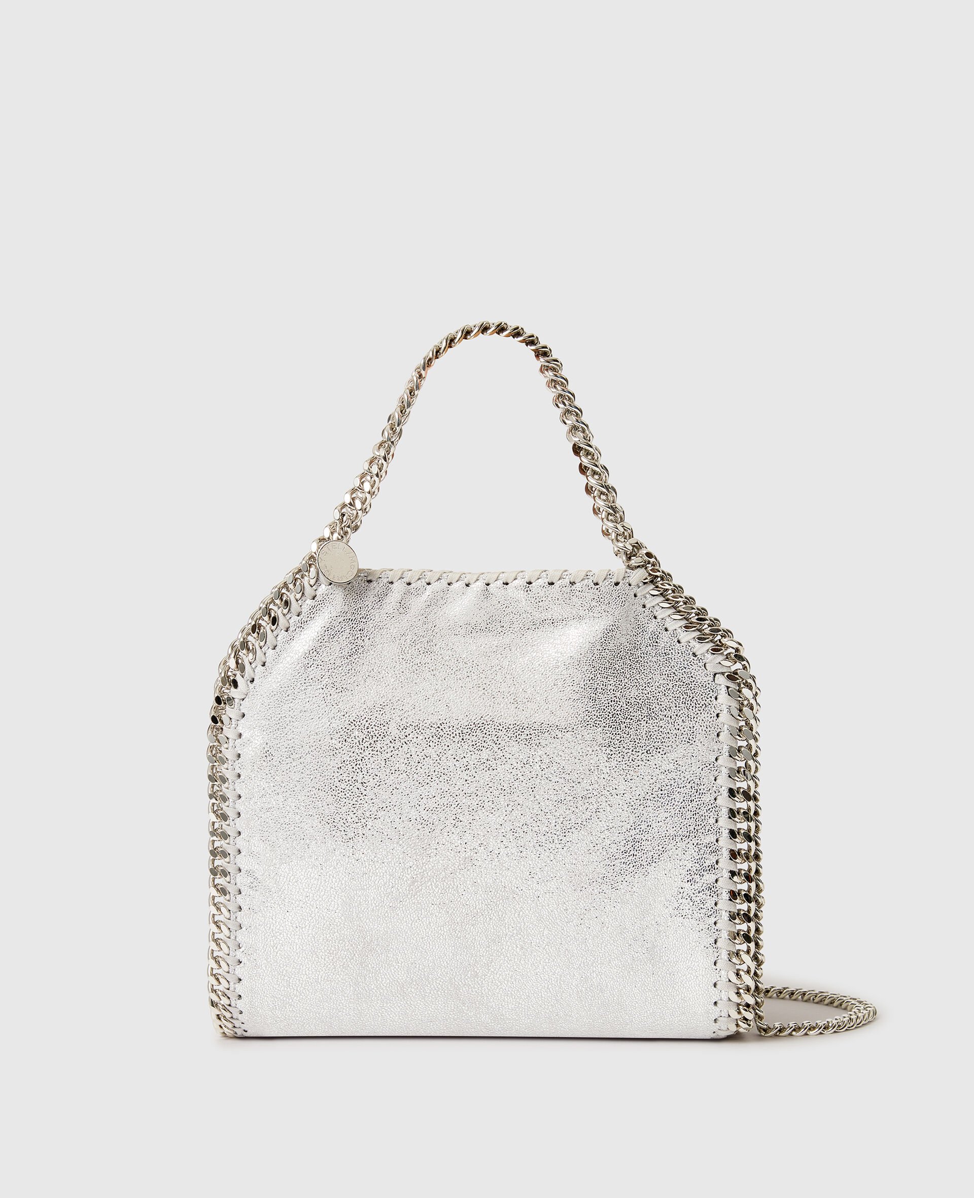 Falabella Mini Metallic Tote Bag-Silver-medium