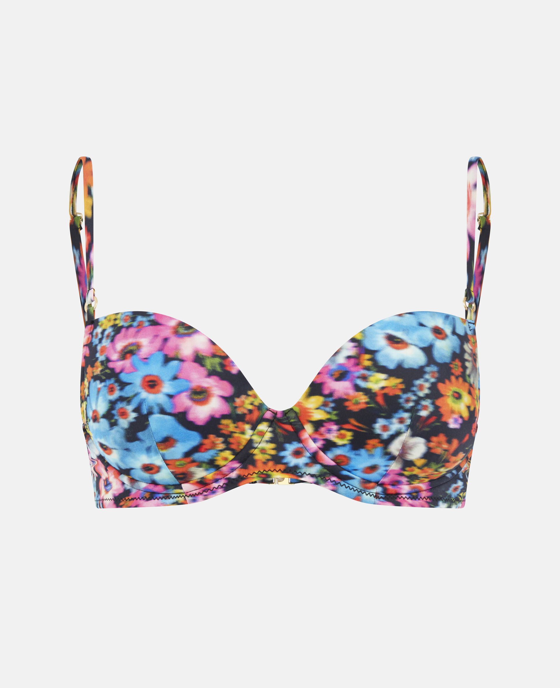 Floral Push Up Bikini Top-Multicolour-large image number 0